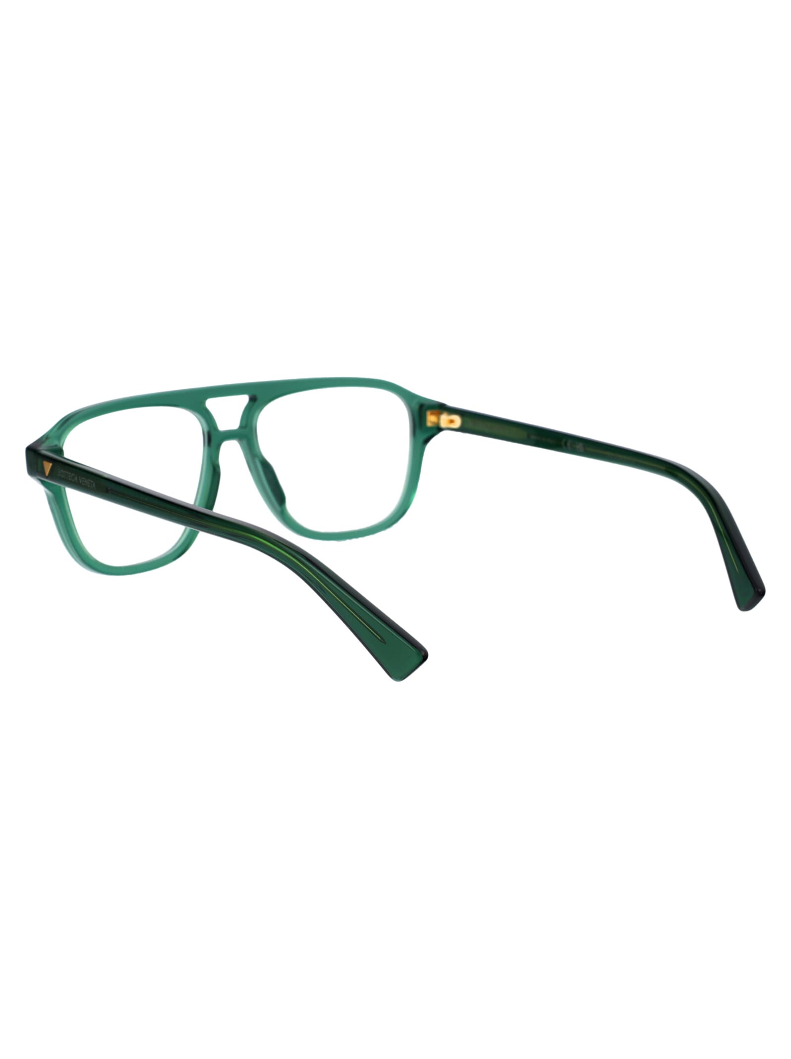Bottega Veneta Bv1294o Glasses In 003 Green Green Transparent