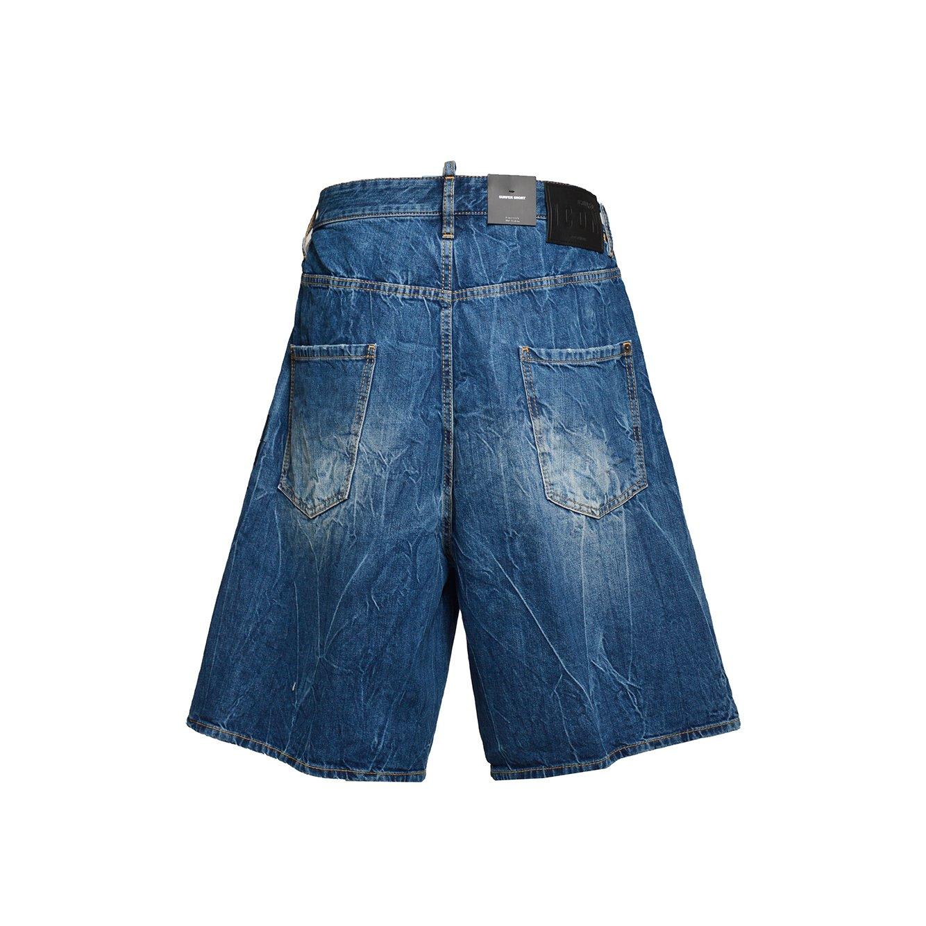Shop Dsquared2 Icon Mid-rise Denim Shorts