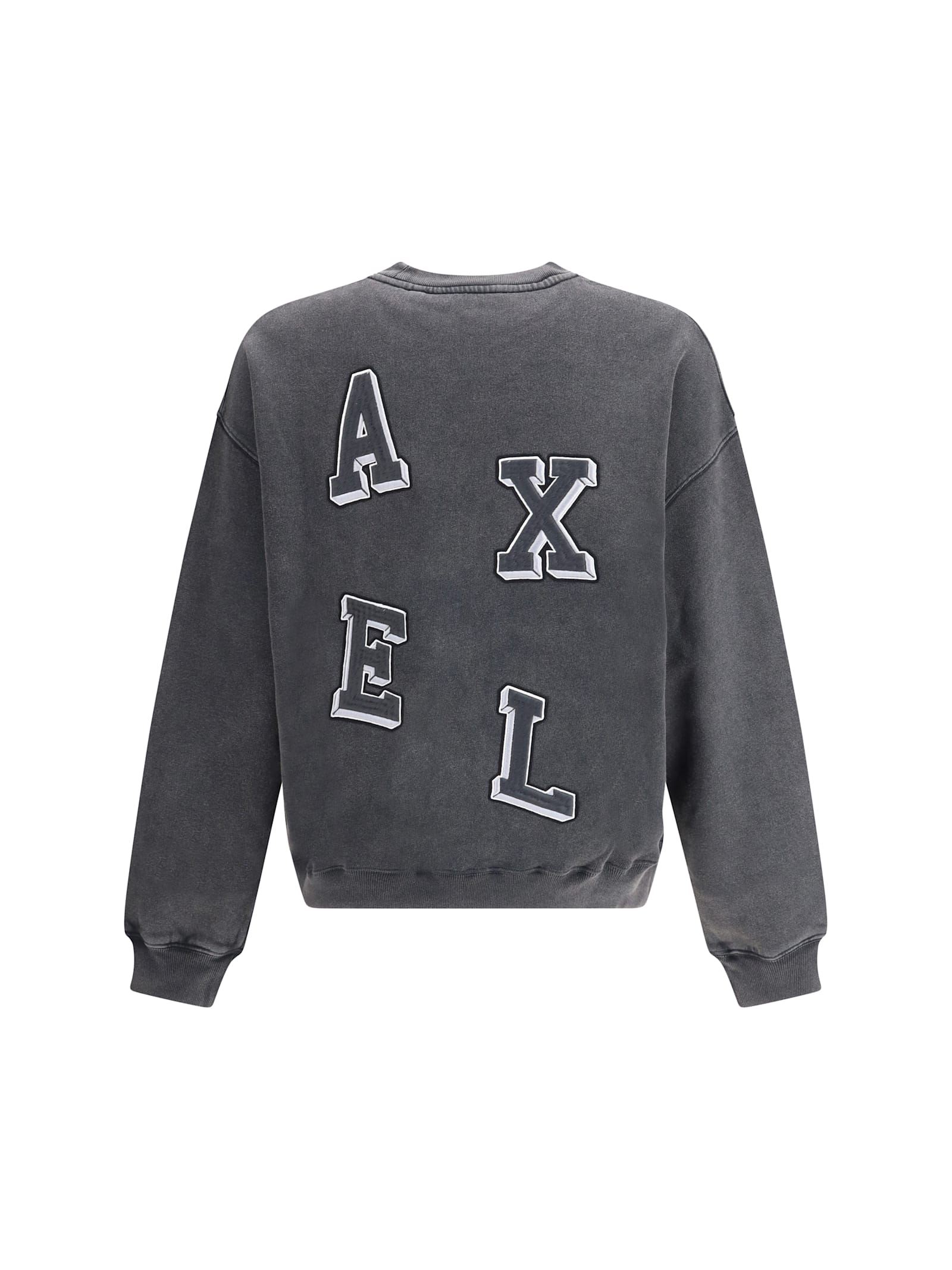 Axel Arigato Anthracite Grey Typo-embroidered Jersey Sweatshirt In Gray