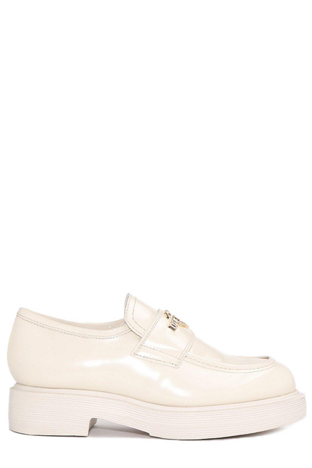 Love Moschino Logo-plaque Round Toe Chunky Loafers