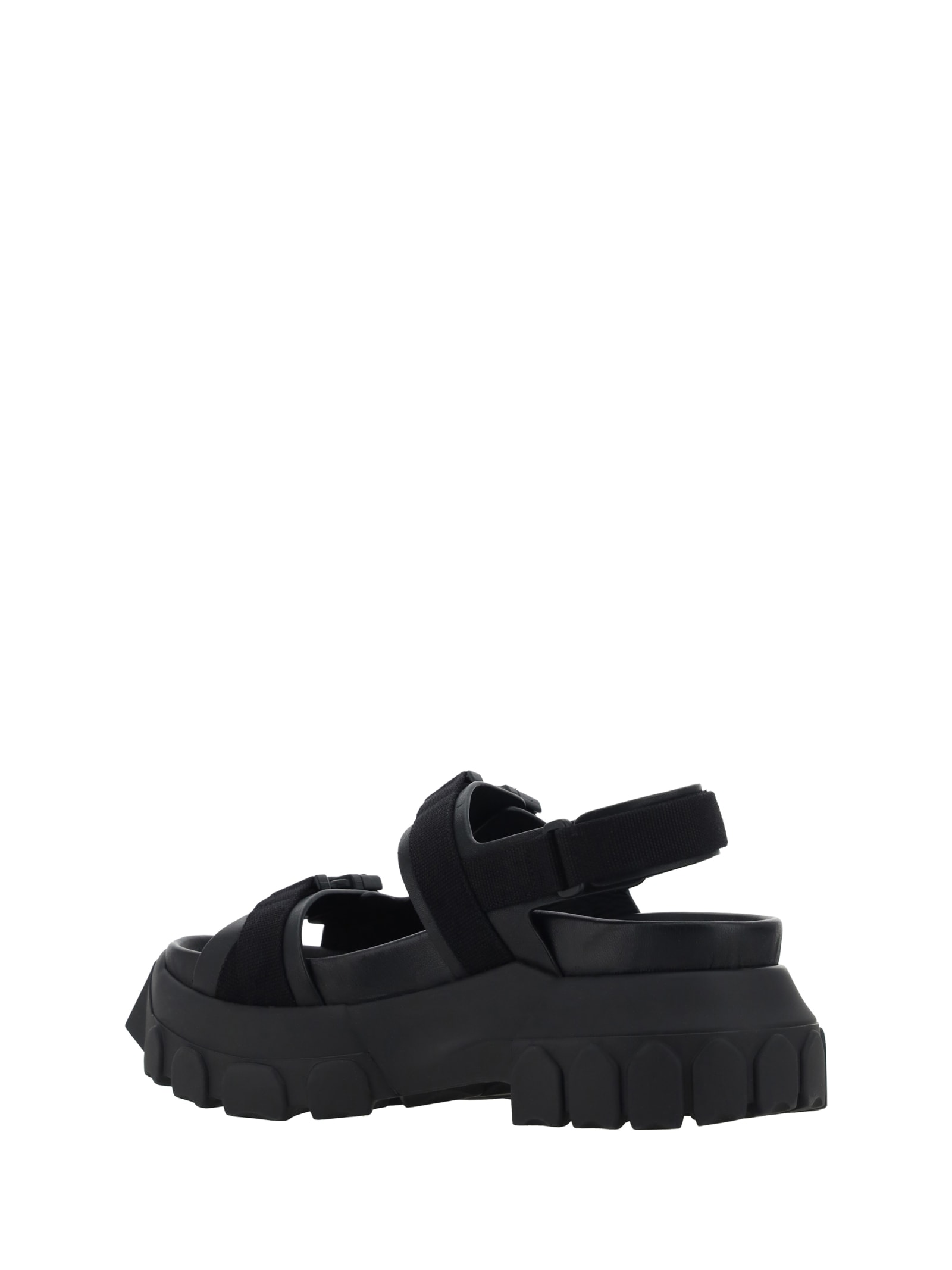 Shop Rick Owens Tractor Sandals In Black/black