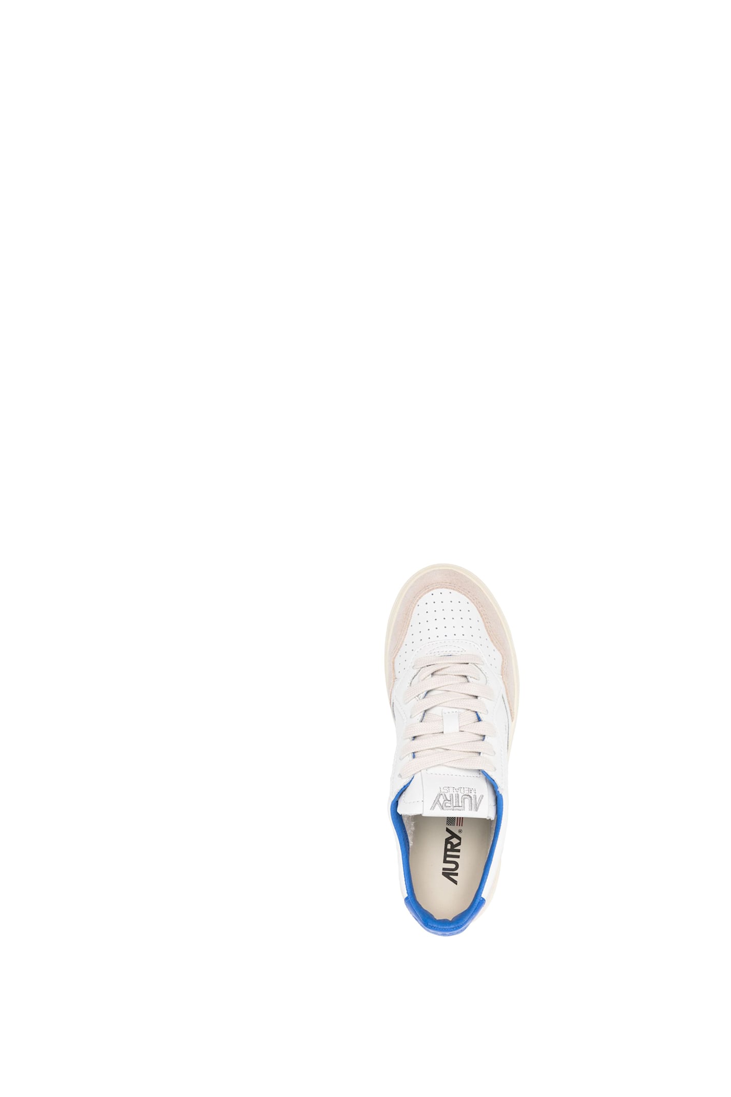 Autry Medalist Low Leather And Suede Sneakers With Lettering In Blue