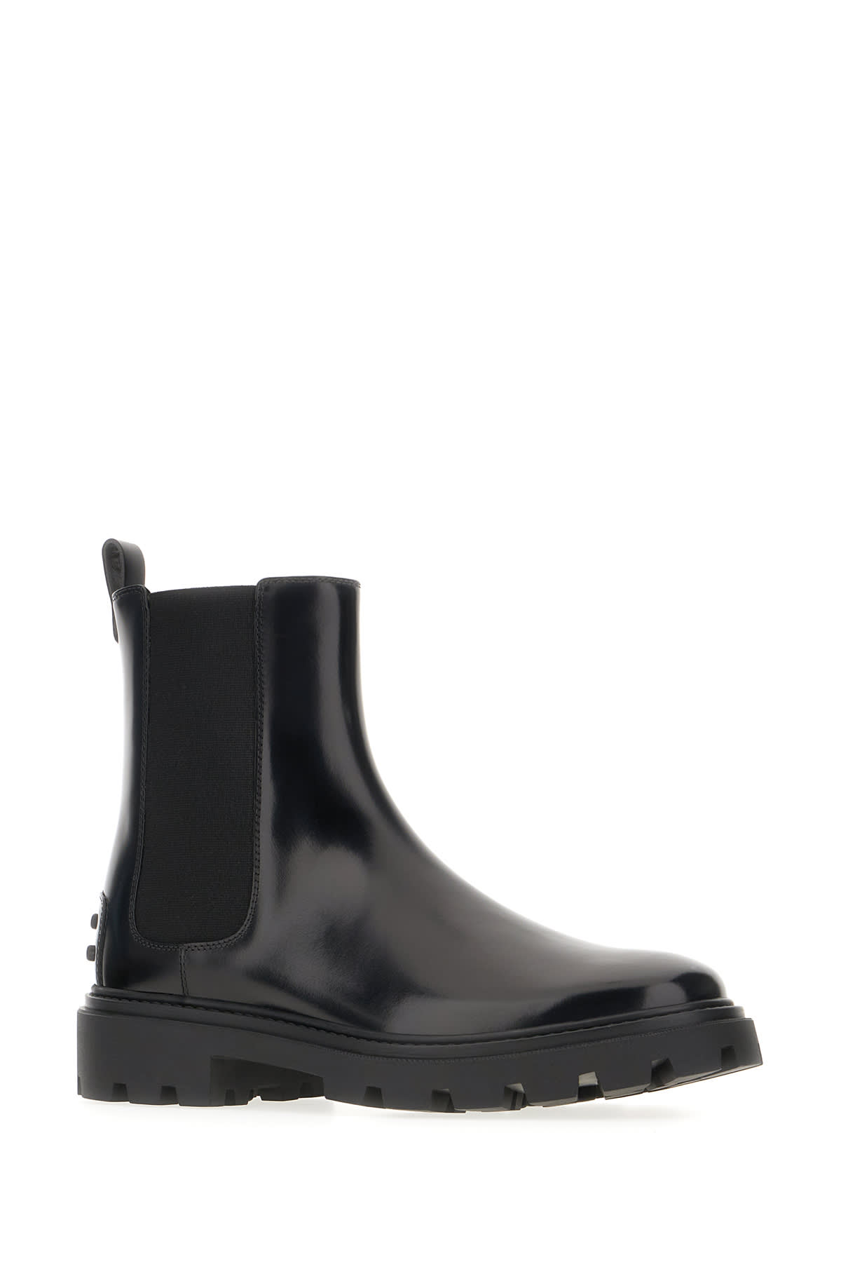 Shop Tod's Black Leather Ankle Boots