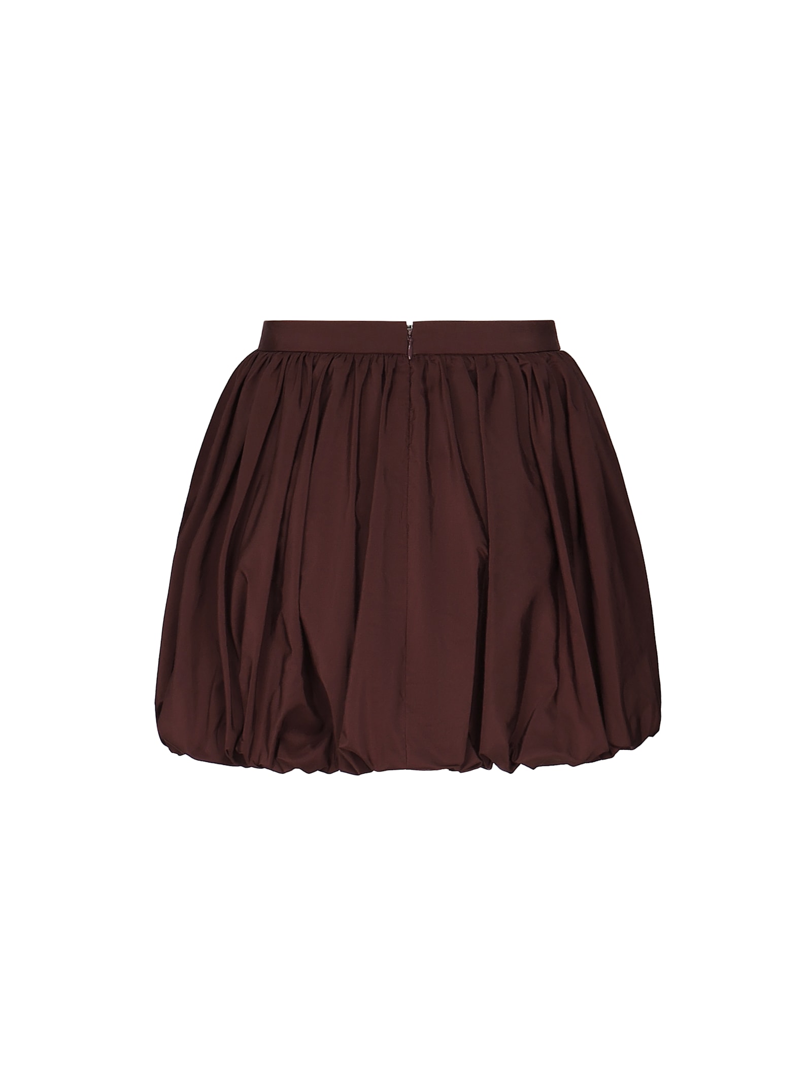 The Andamane Whitely Pleated Balloon Skirt In Burgundy
