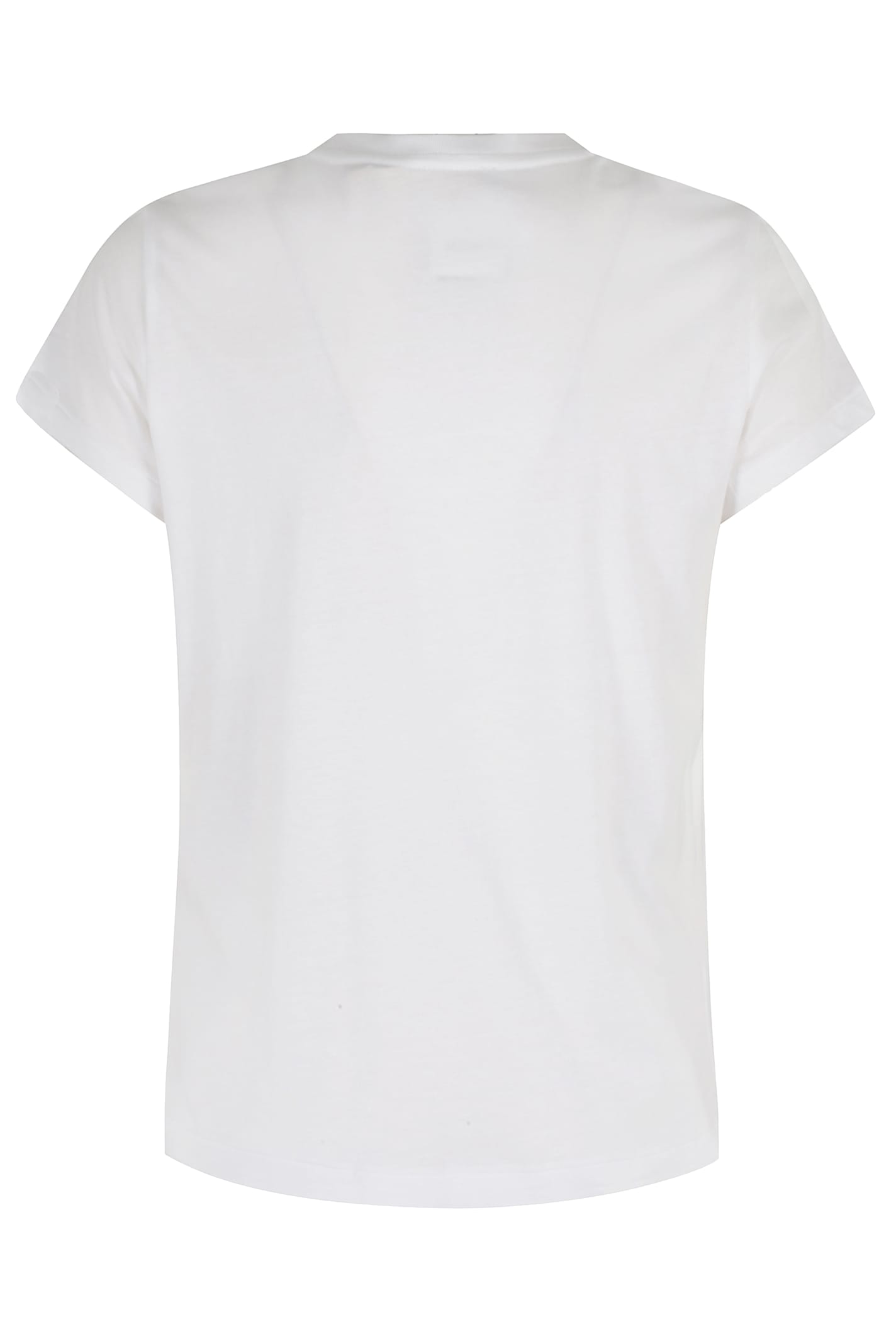 Polo Ralph Lauren White Crewneck T-shirt With Contrasting Logo Embrodery In White