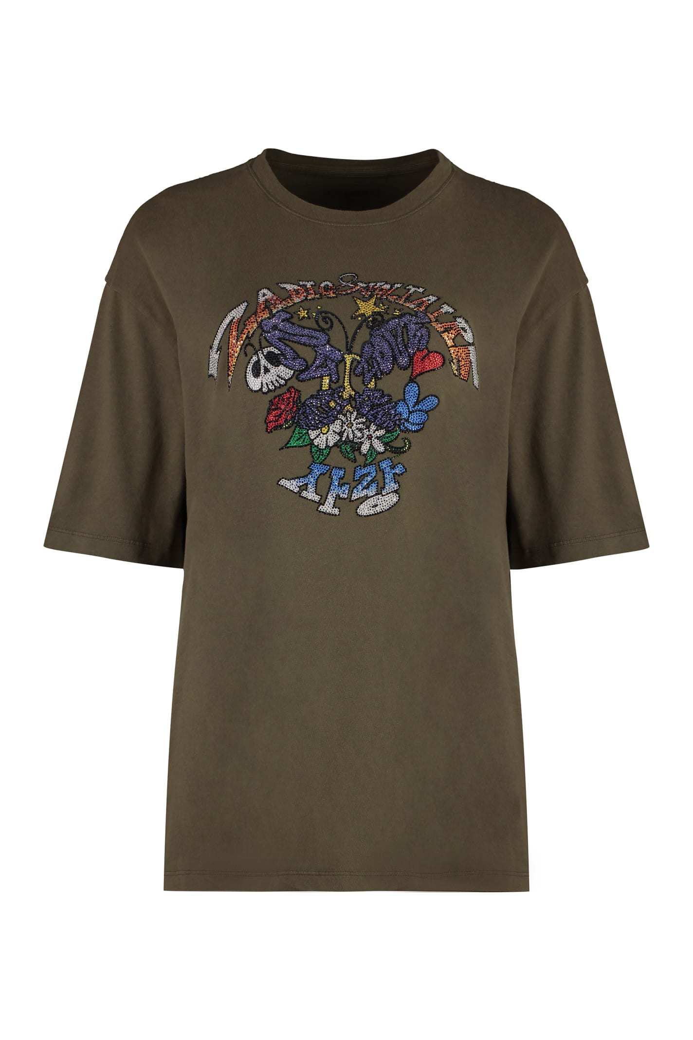 Shop Zadig &amp; Voltaire Cotton Crew-neck T-shirt In Green