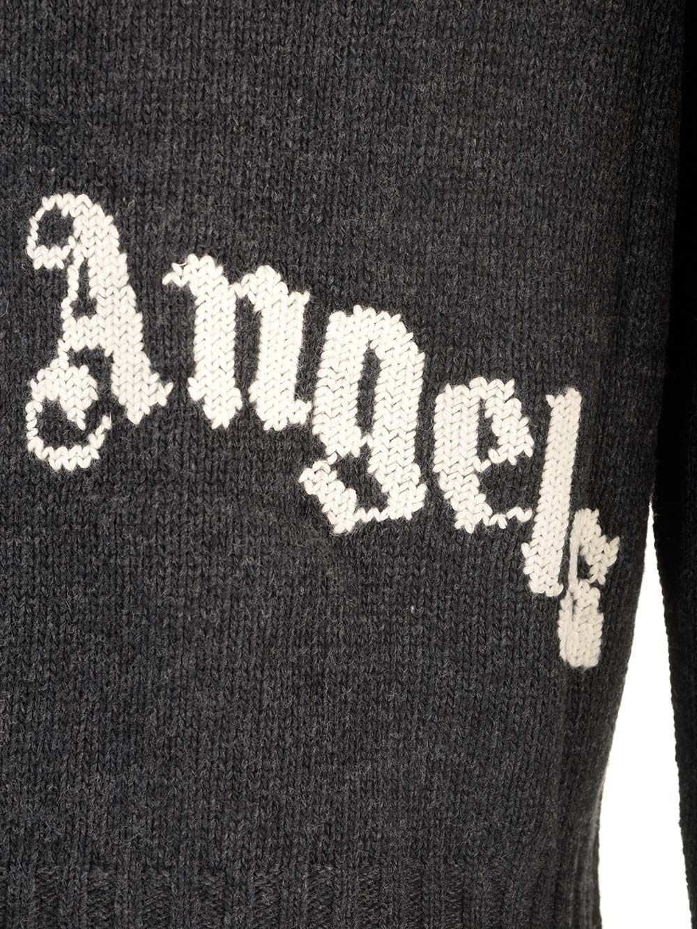 Shop Palm Angels Crewneck Sweater In Grey