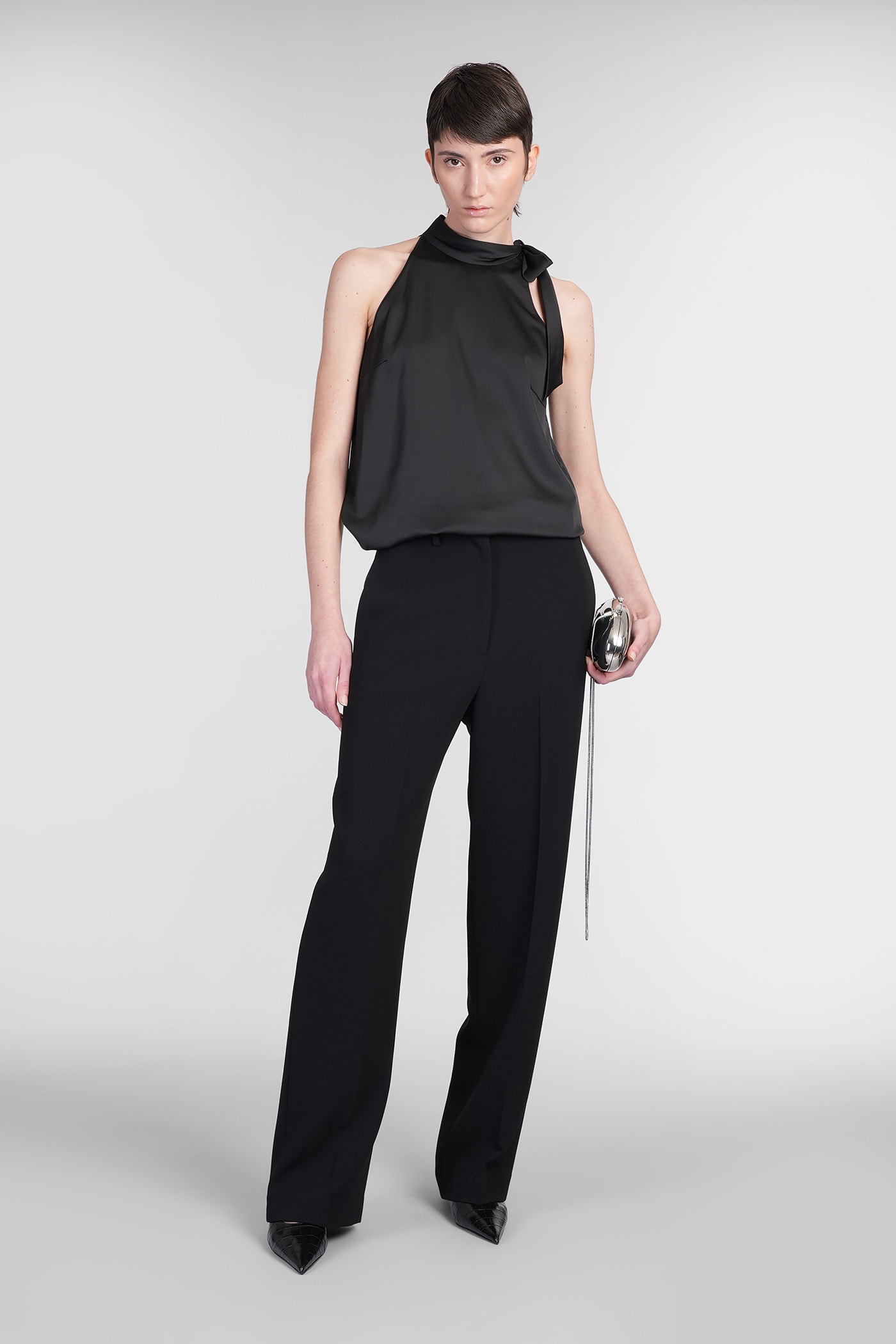Theory Topwear In Black Polyester In Black