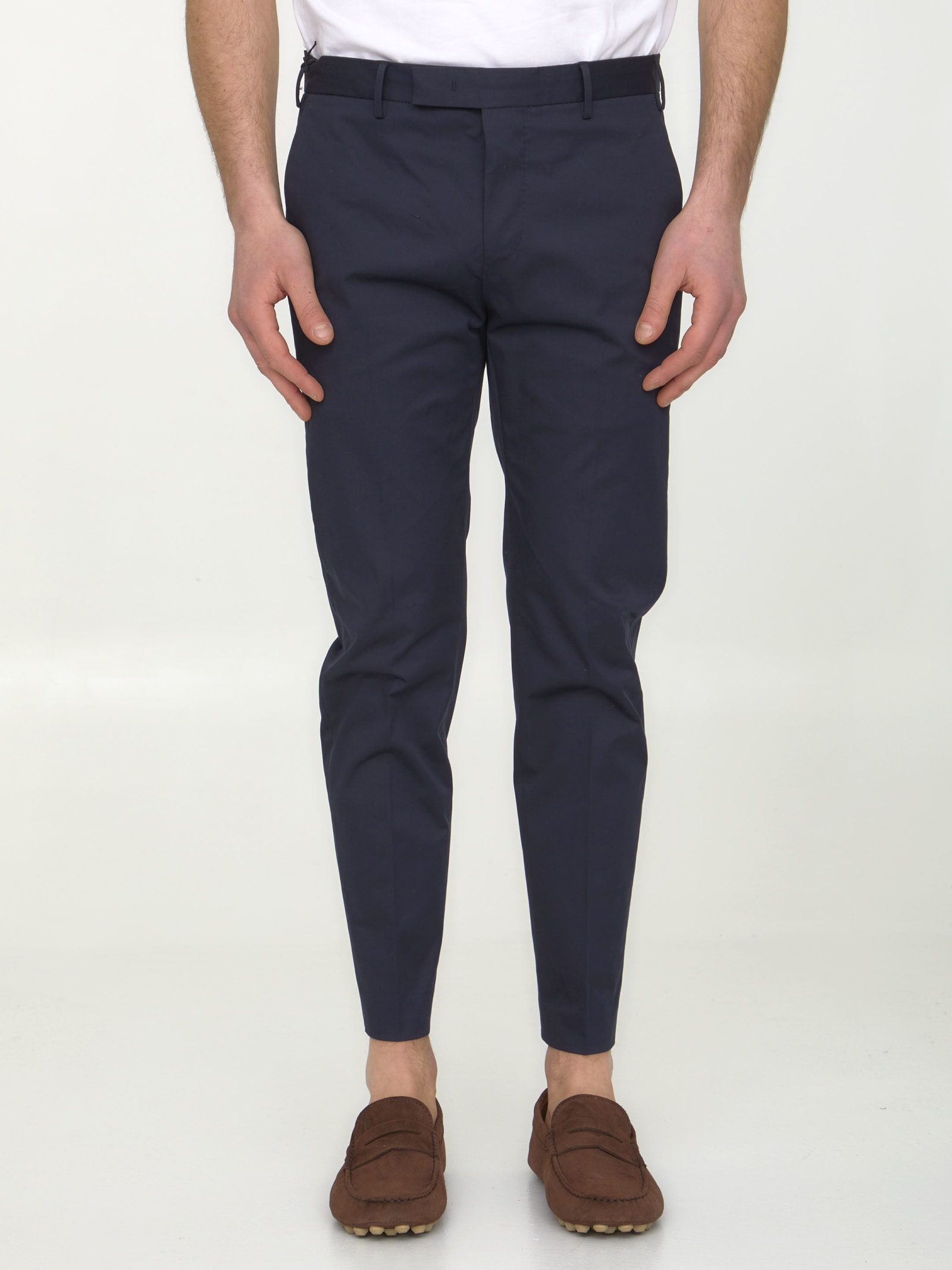 Pt01 Blue Gabardine Trousers