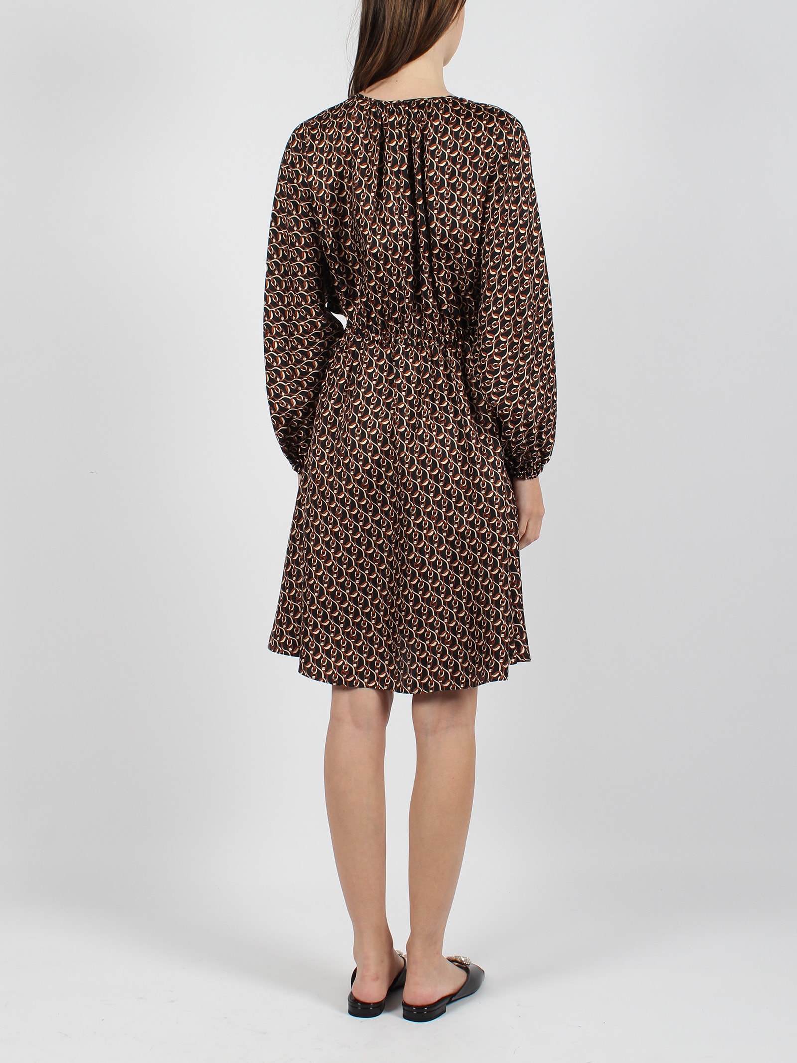 Shop Gucci Interlocking G Chain Printed Dress