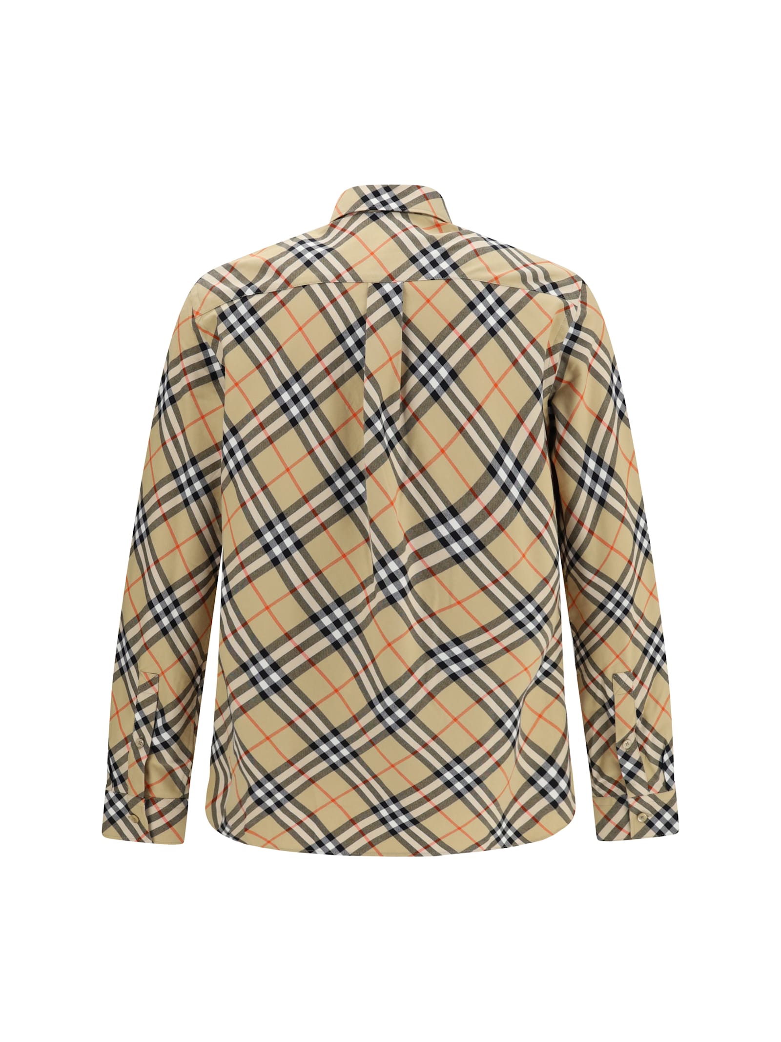 Burberry Button-down Collar Checked Pattern Shirt In Multi