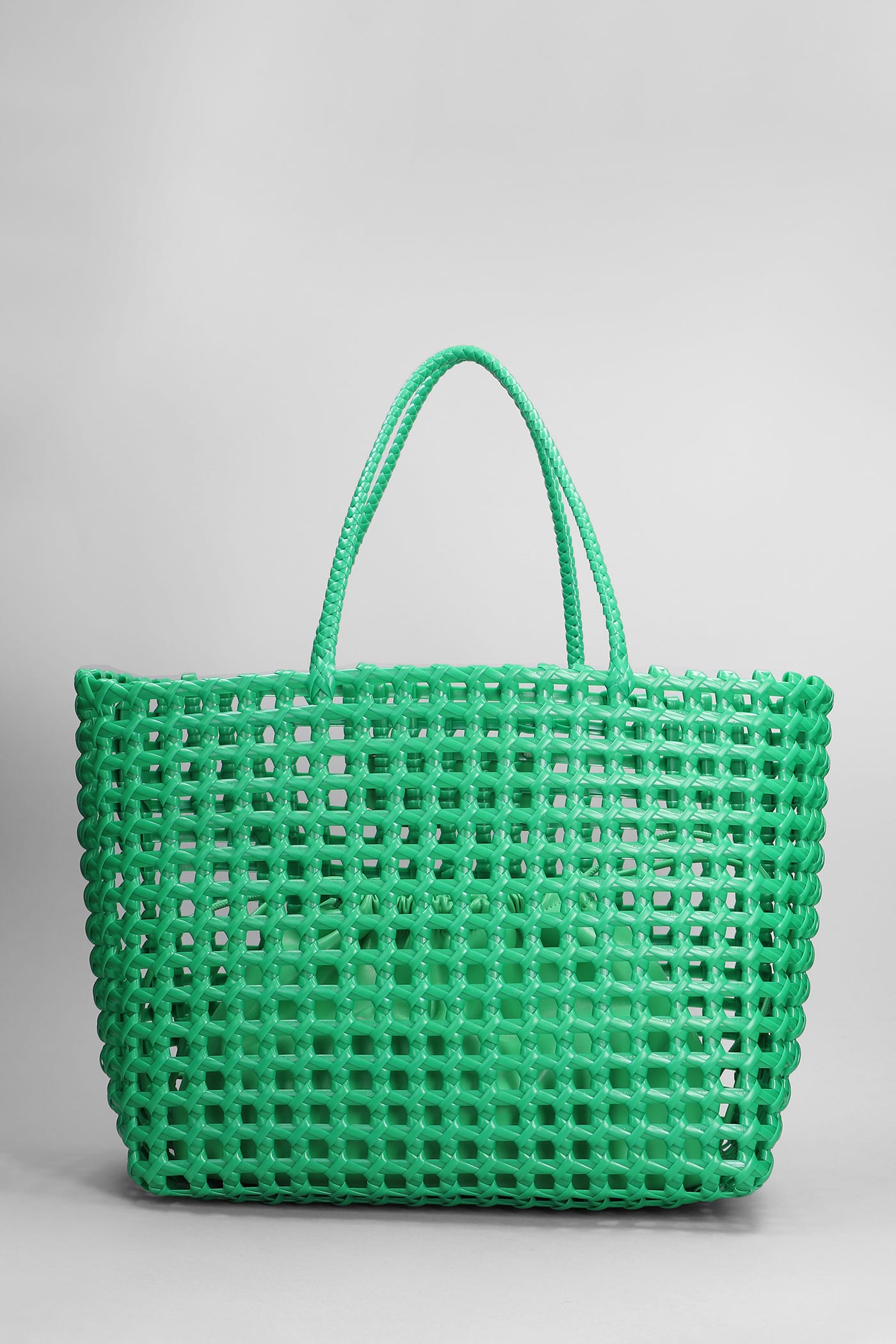 Msgm Tote In Green Polyester