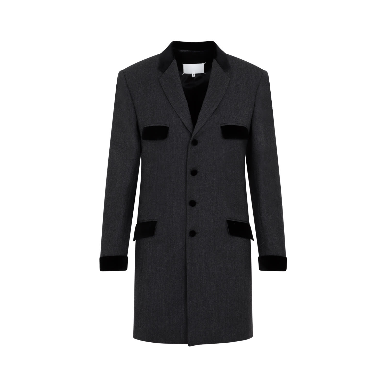 Shop Maison Margiela Wool Jacket In M Charcoal