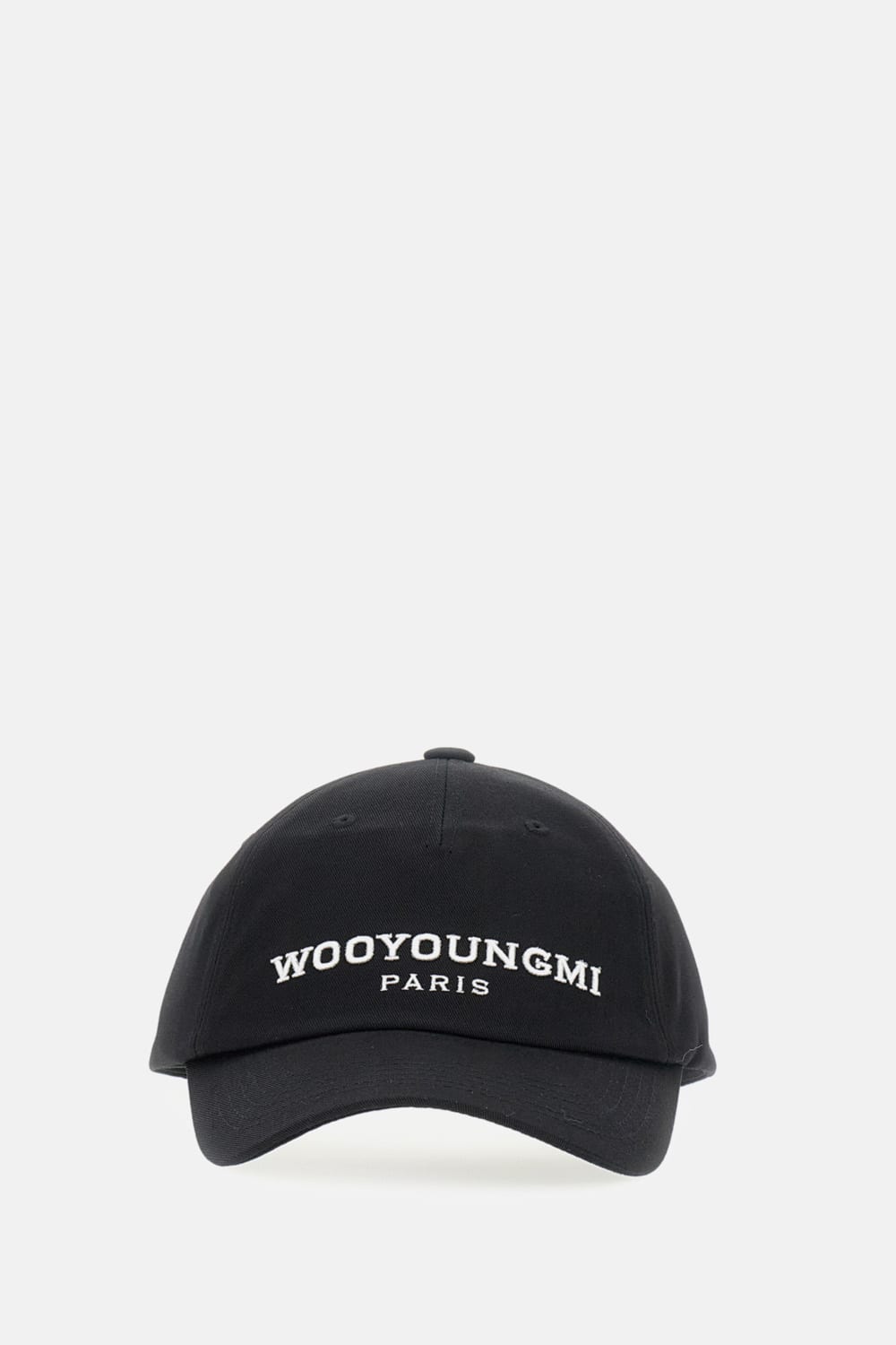 Wooyoungmi Black Embroidered Ball Cap In Black