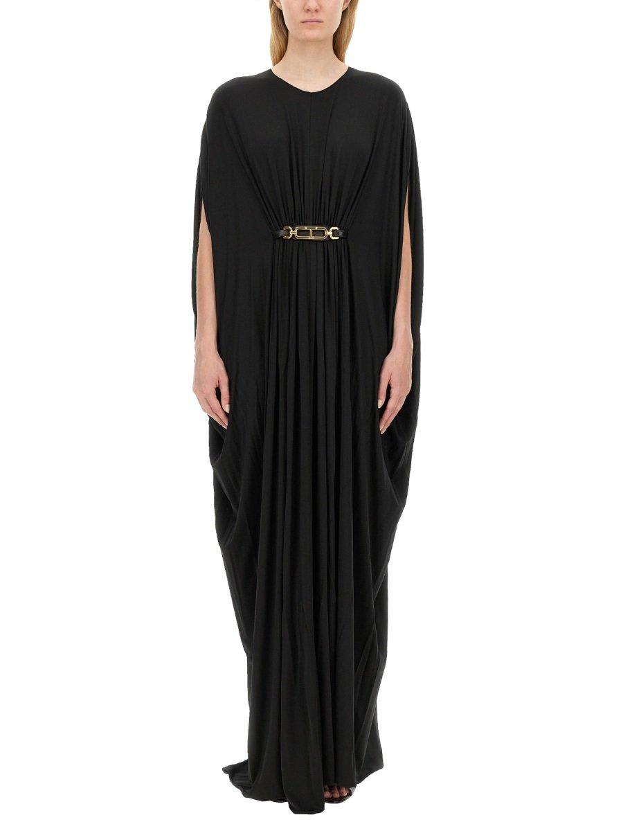 Shop Tom Ford Satin Stretch-jersey Kaftan Dress In Black