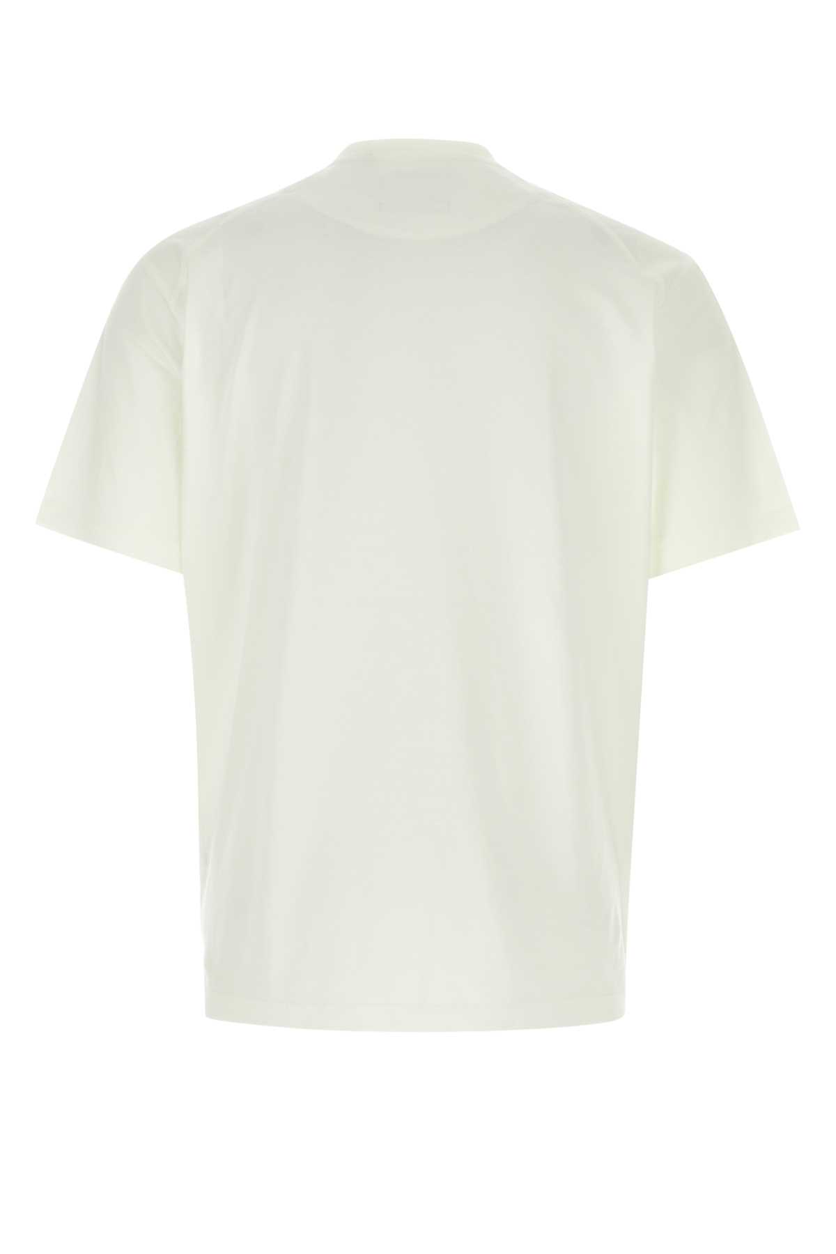 Shop Y-3 Ivory Cotton T-shirt In Owhite