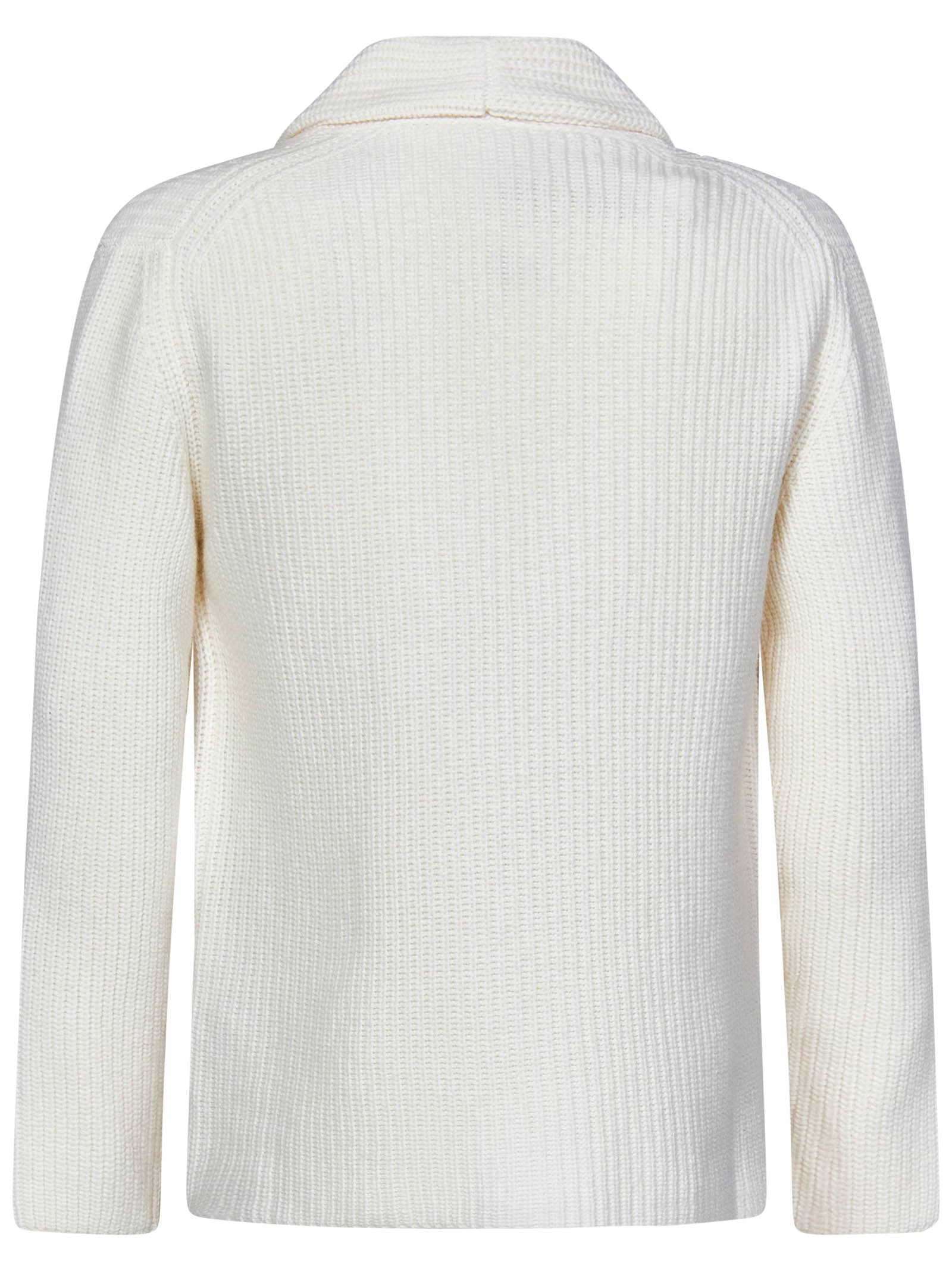 Shop Boglioli Cardigan In White