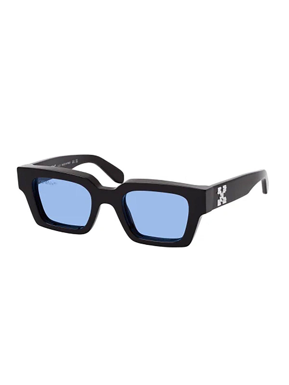 Shop Off-white Square Frame Sunglasses In 1045 Black Blue