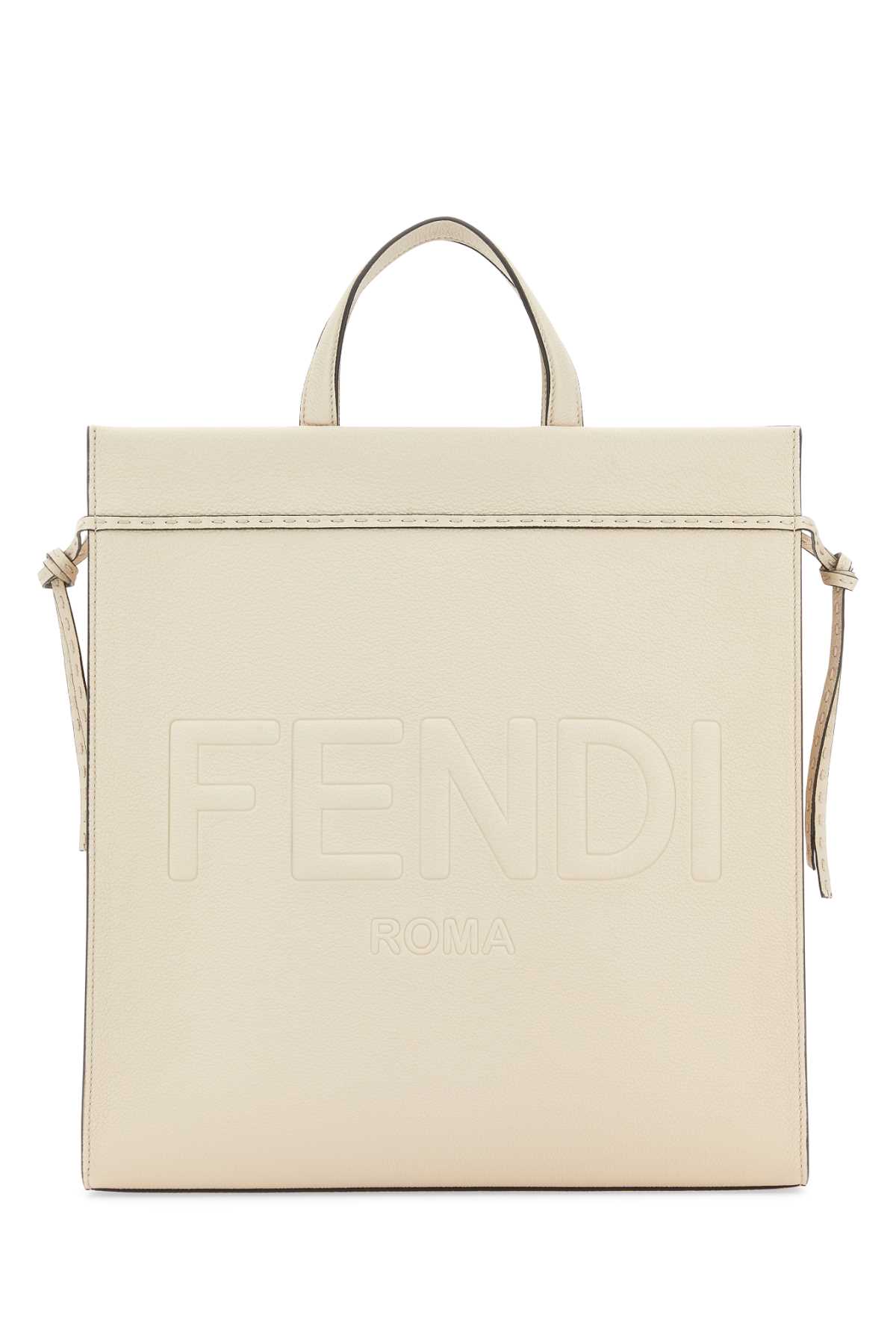 Shop Fendi Ivory Medium Go To Shopper Shopping Bag In F0mu3