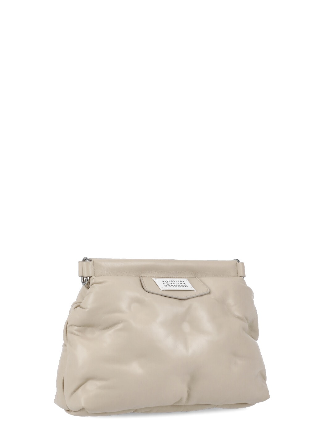 Shop Maison Margiela Glam Slam Classic Shoulder Bag In Beige