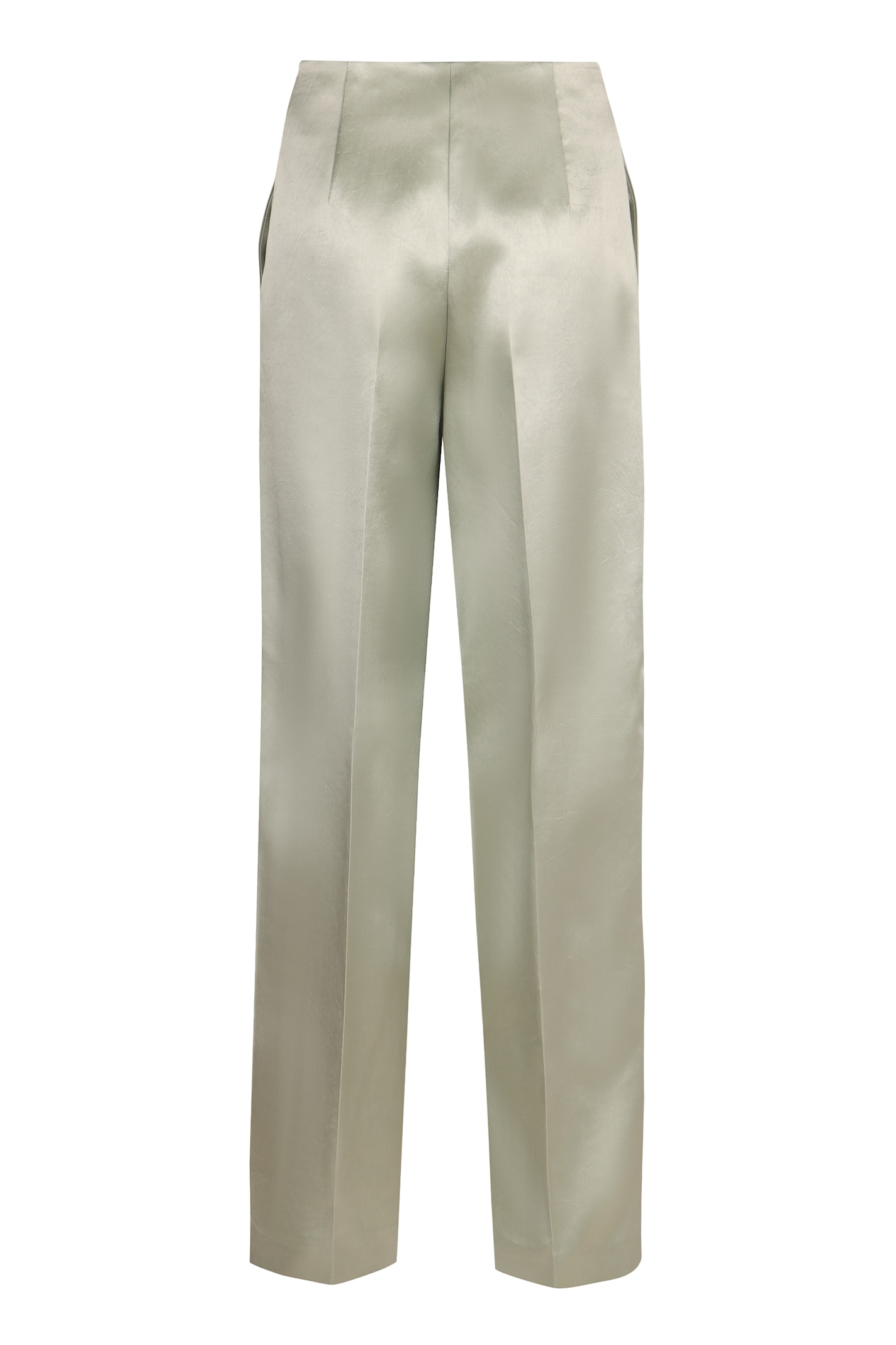 Shop Philosophy Di Lorenzo Serafini Satin Trousers In Green