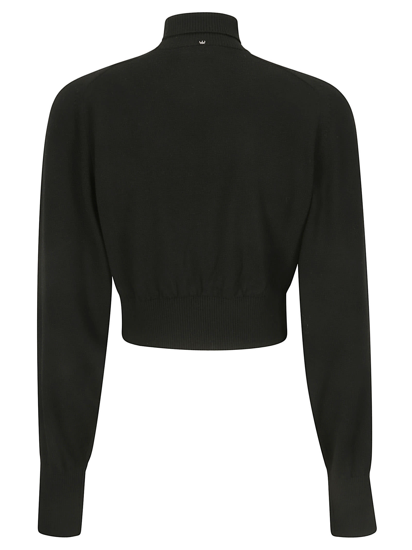 Sportmax High Neck Long-sleeved Jumper In Nero
