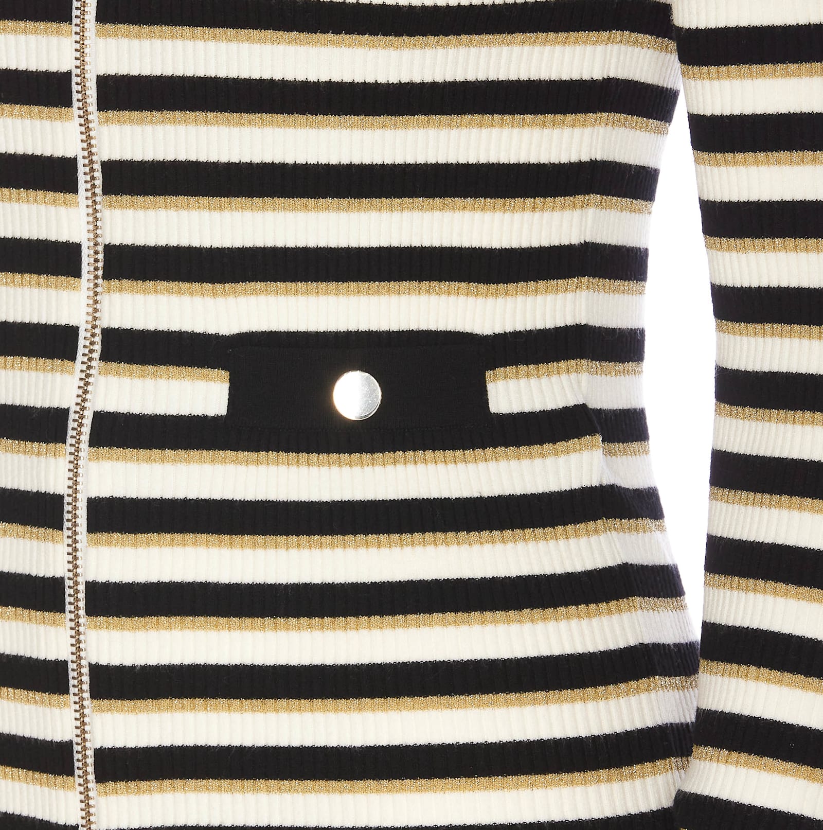 Shop Liu •jo Striped Sweater In Black