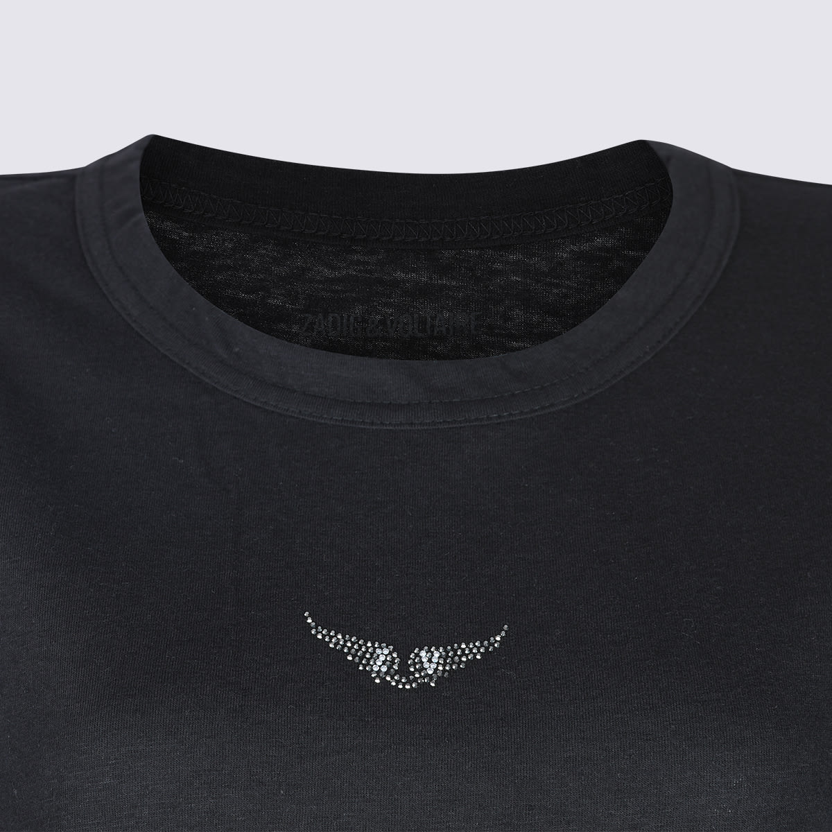 Zadig & Voltaire Black Cotton T-shirt In Black