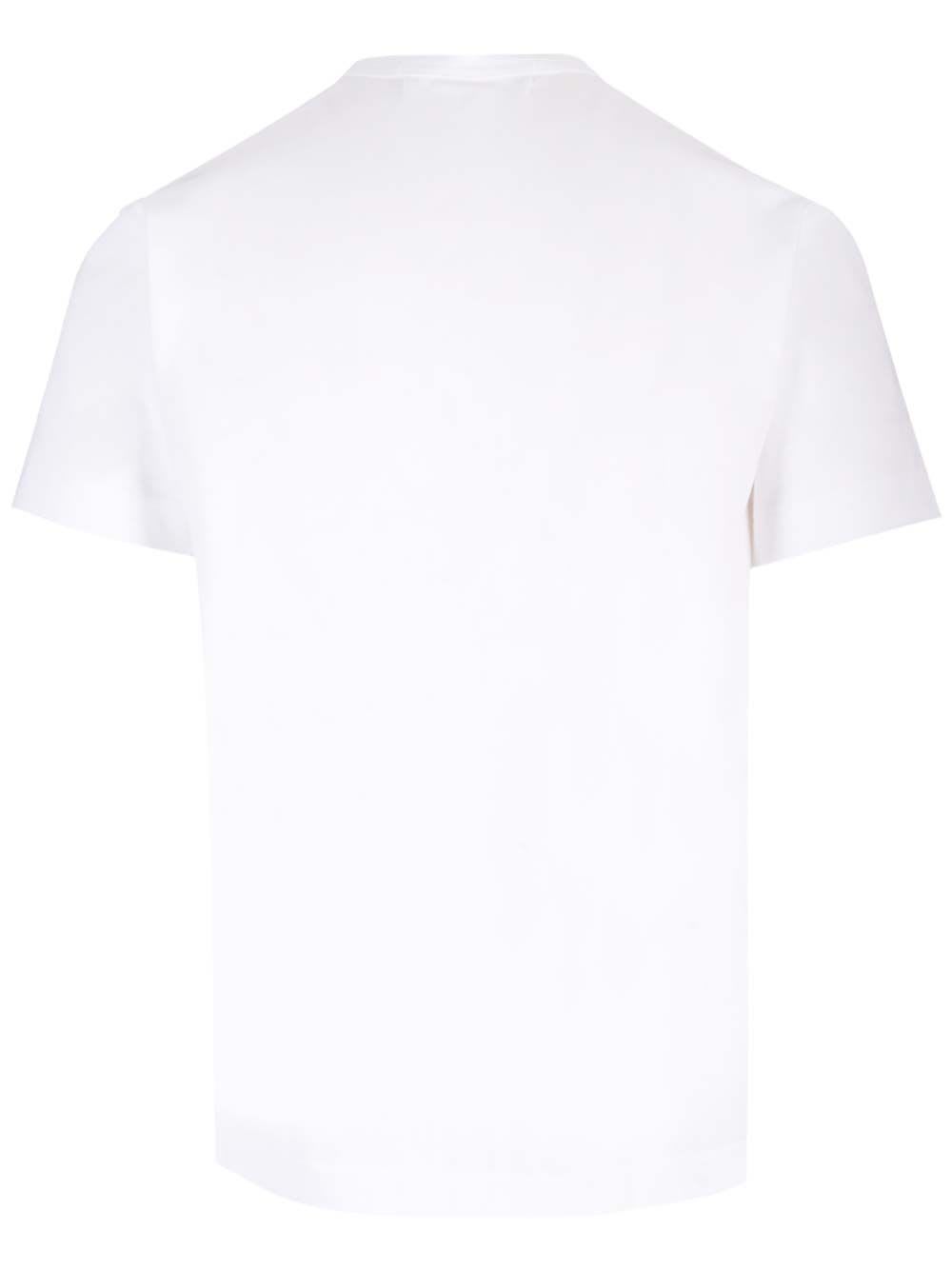 Comme Des Garçons Play T-shirt With Red Hearts In Gray