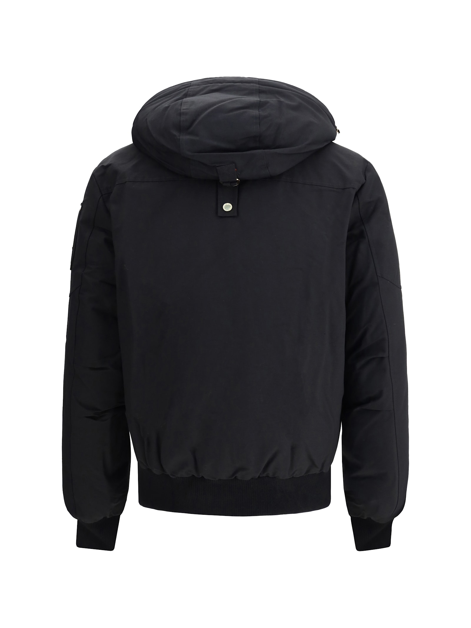 Moose Knuckles Gold Ballistic Neoshear Bomber In Black