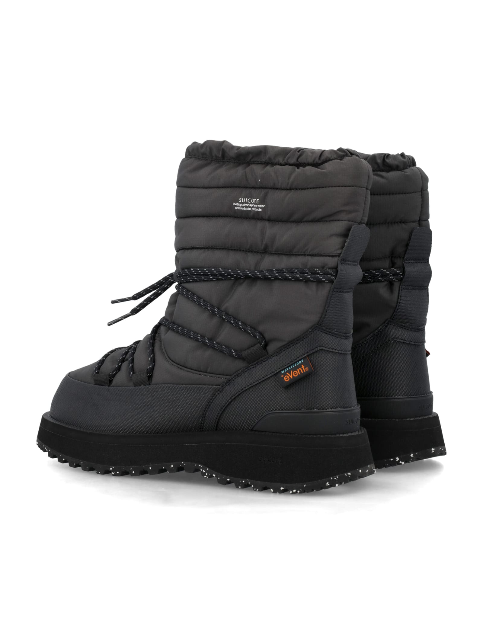 Shop Suicoke Bower-evab Hi-lace Boots In Black