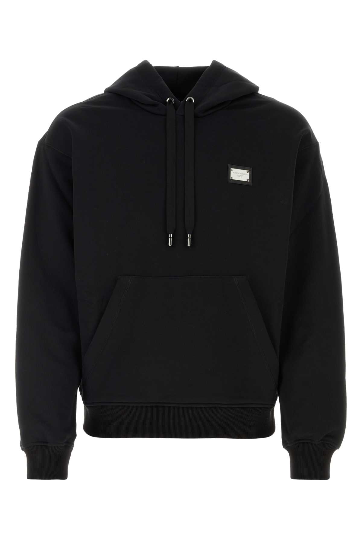 Shop Dolce & Gabbana Black Cotton Sweatshirt In Nero