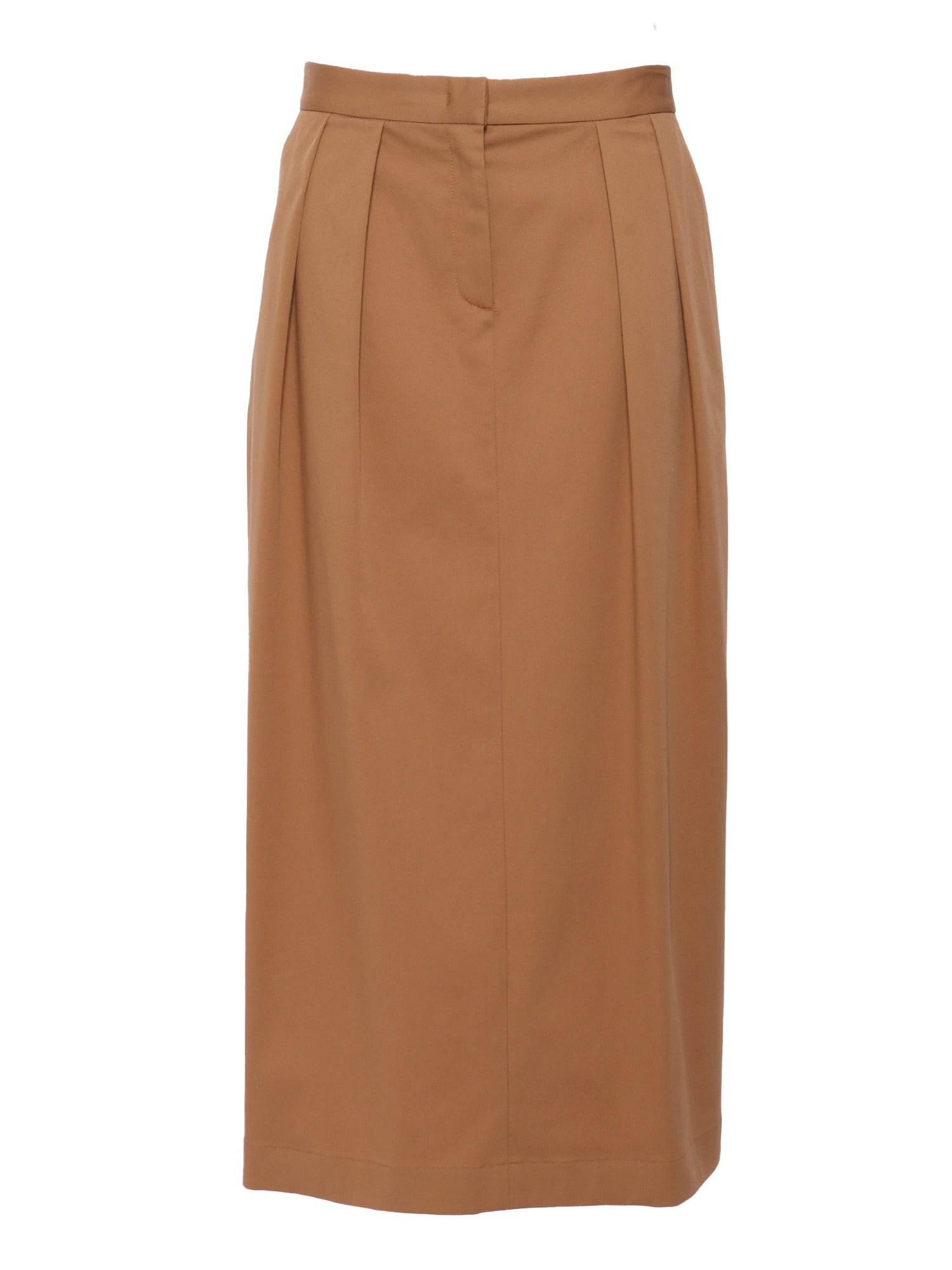 Camel Colored Midi Skirt