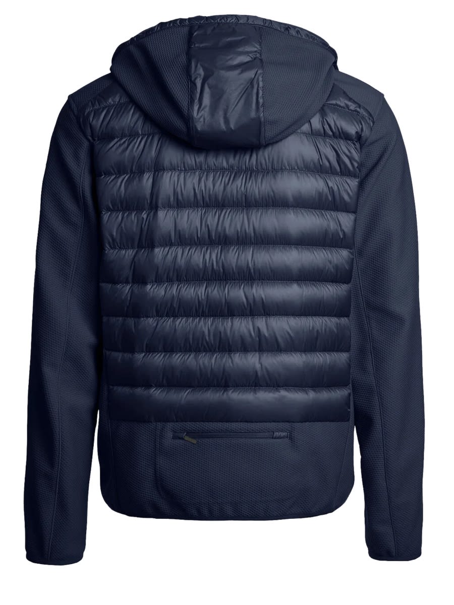 Parajumpers Slim Fit Quilted Hooded Jacket Nolan In Blue