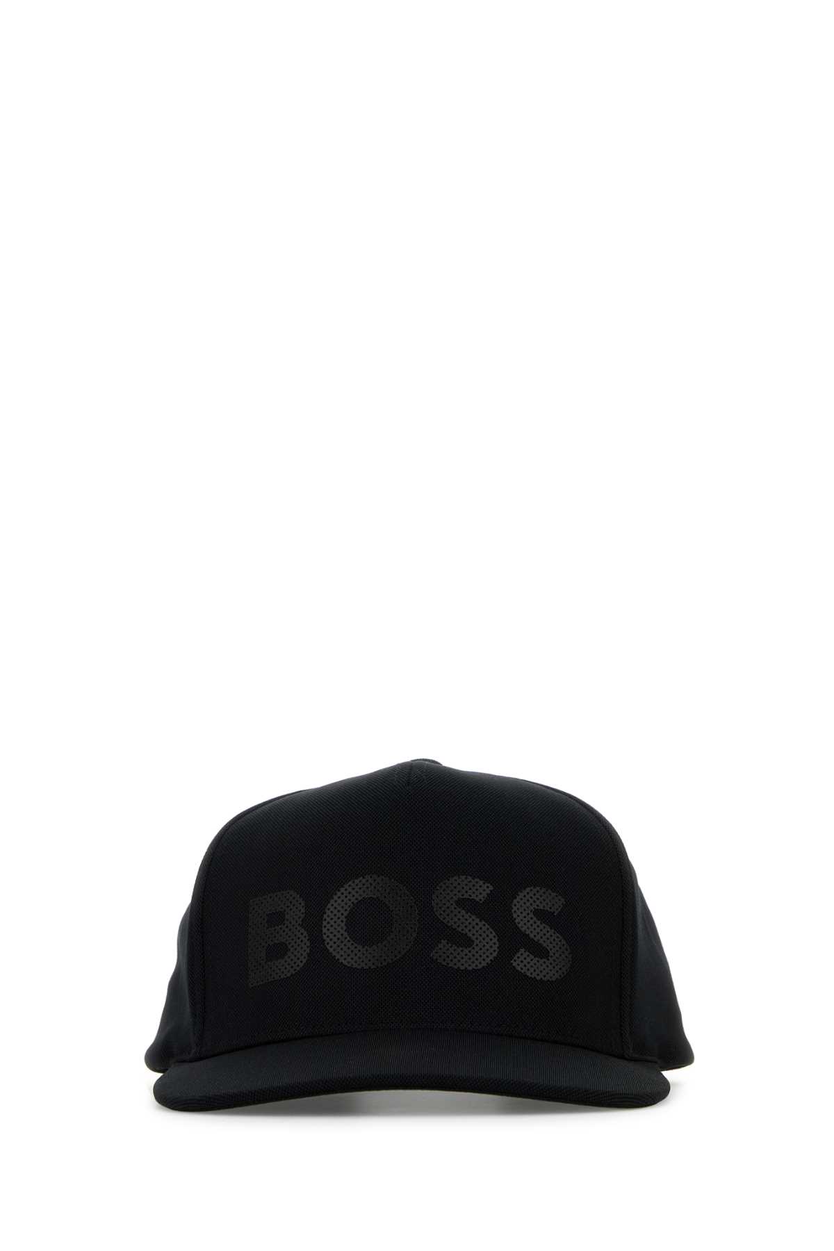 Black Stretch Polyester Baseball Cap