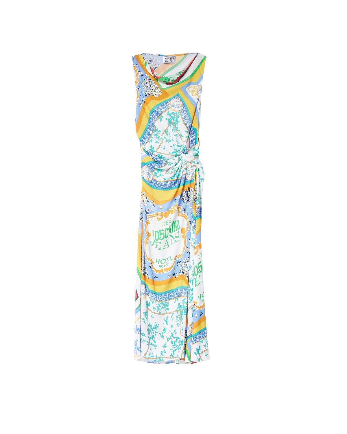 M05ch1n0 Jeans Printed Twisted Dress