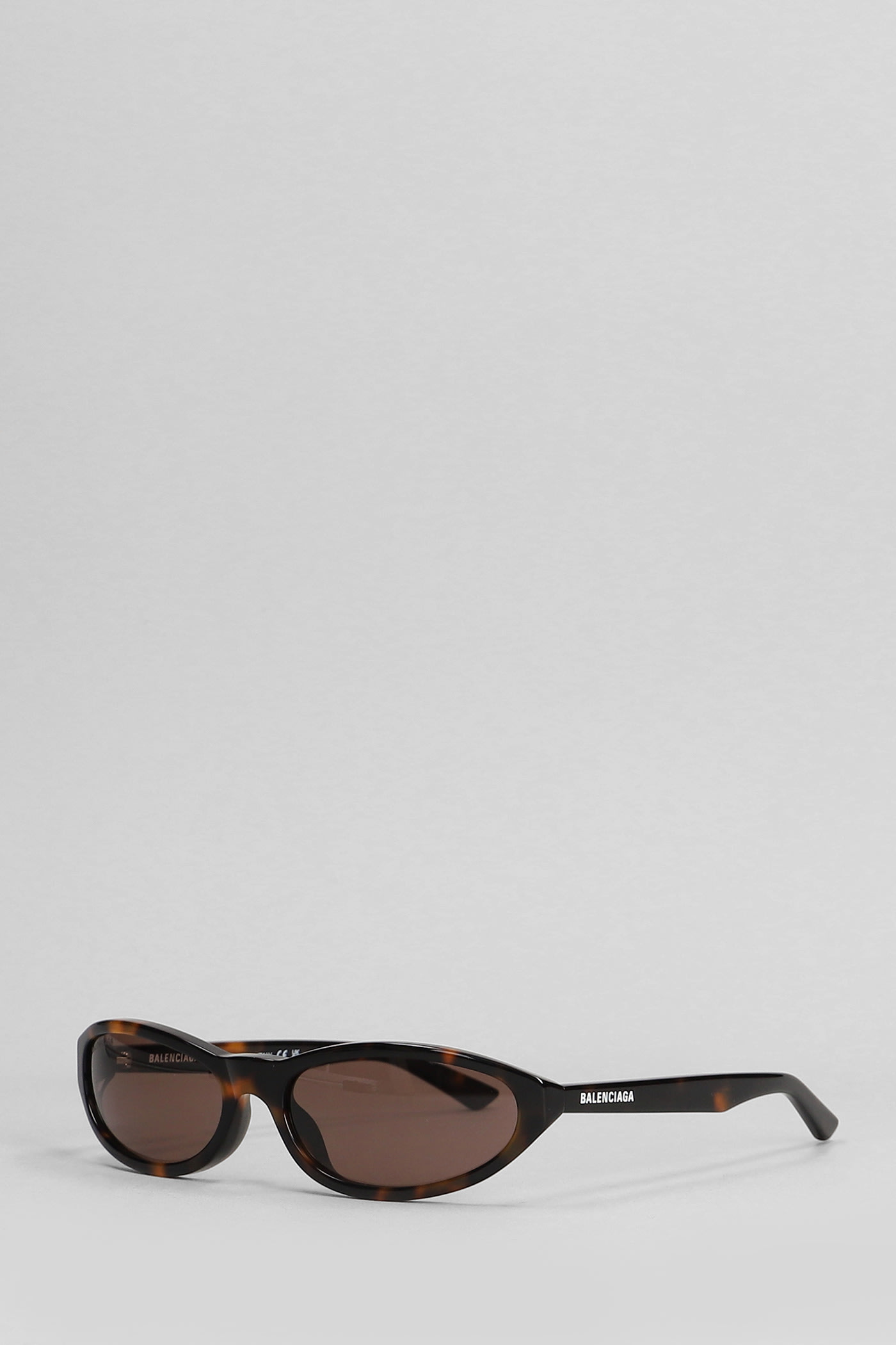 Shop Balenciaga Neo Round Sunglasses In Brown Acetate