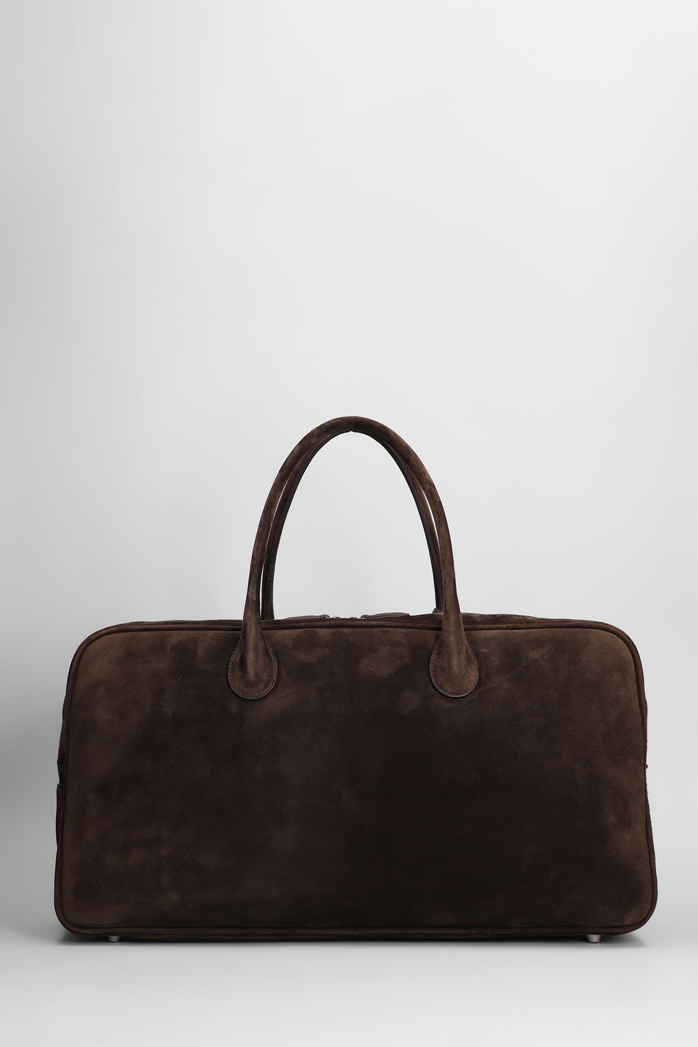 Magda Butrym Brigitte Large Leather-trimmed Suede Tote In Brown