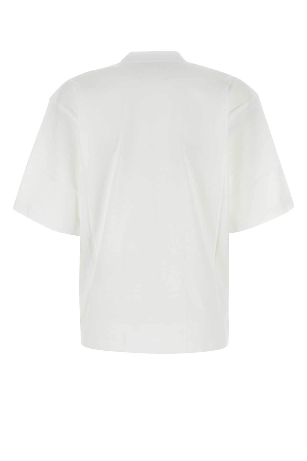 Marni White Cotton Oversize T-shirt In Lilywhite