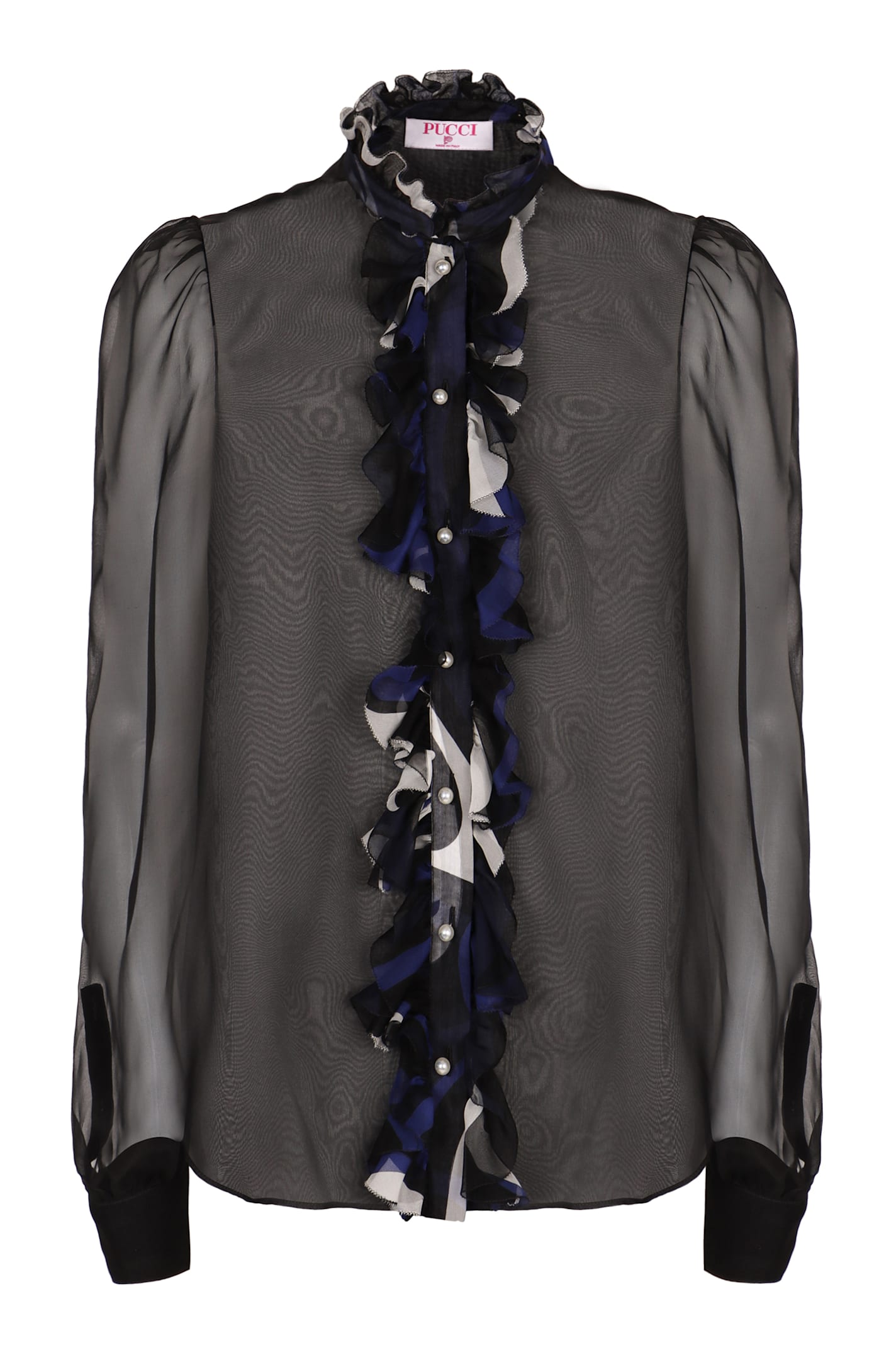 Shop Pucci Silk Shirt In Black