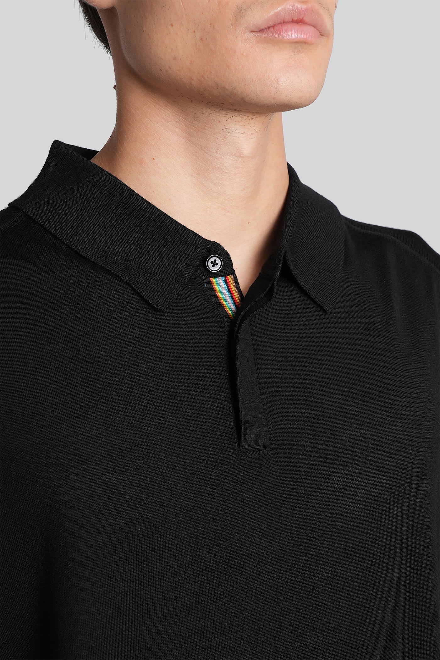 Paul Smith Polo In Black Wool In Black