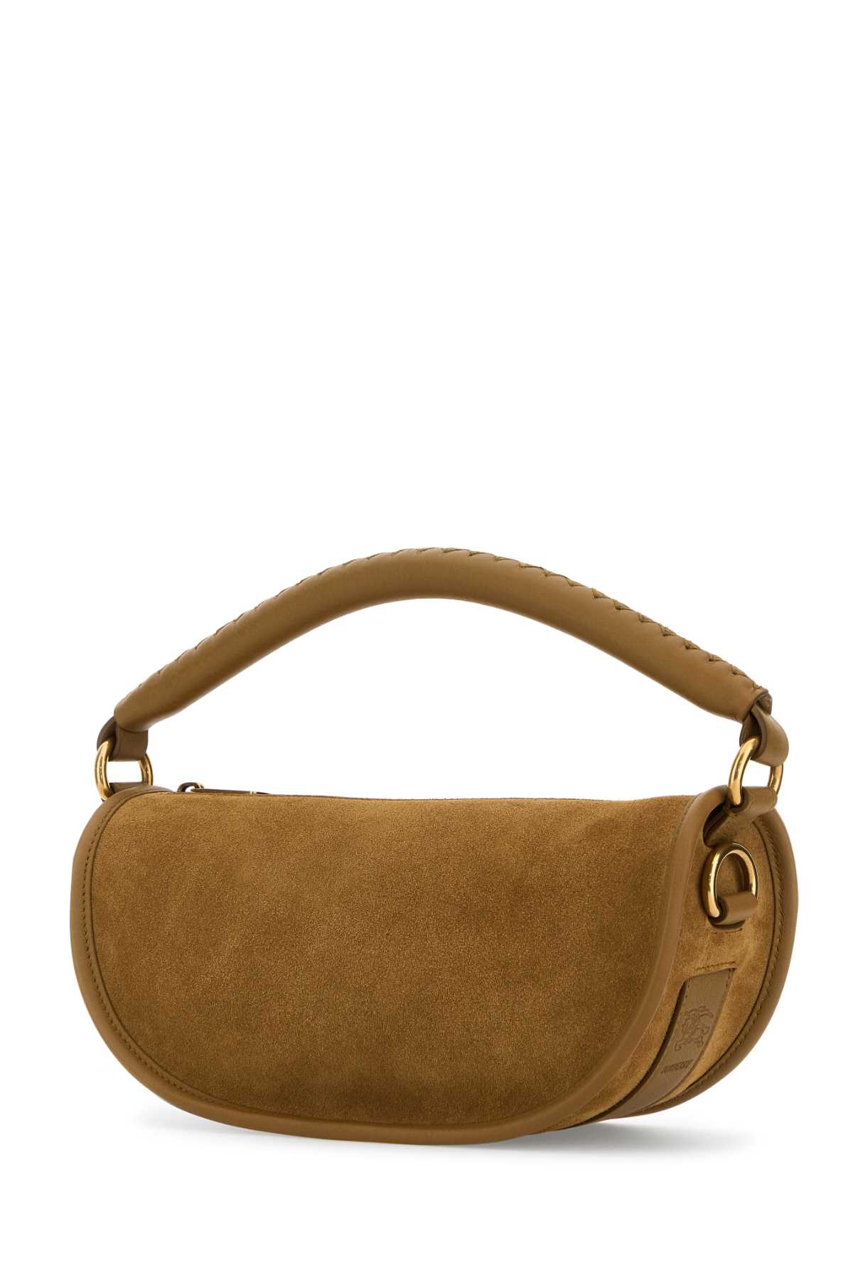 Shop Burberry Camel Suede Hebden Handbag