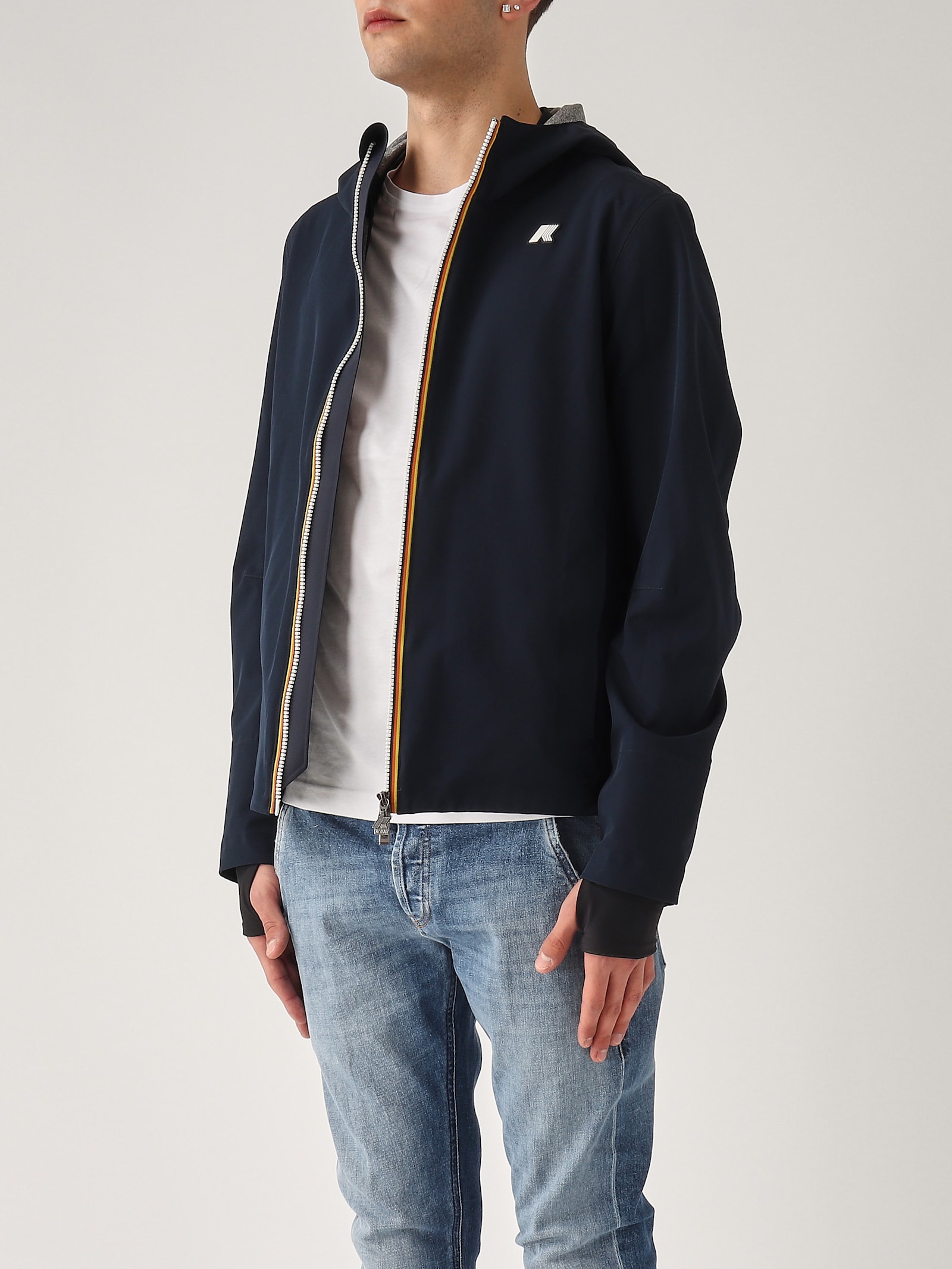 K-way Jacko Bonded Jersey Jacket In Black