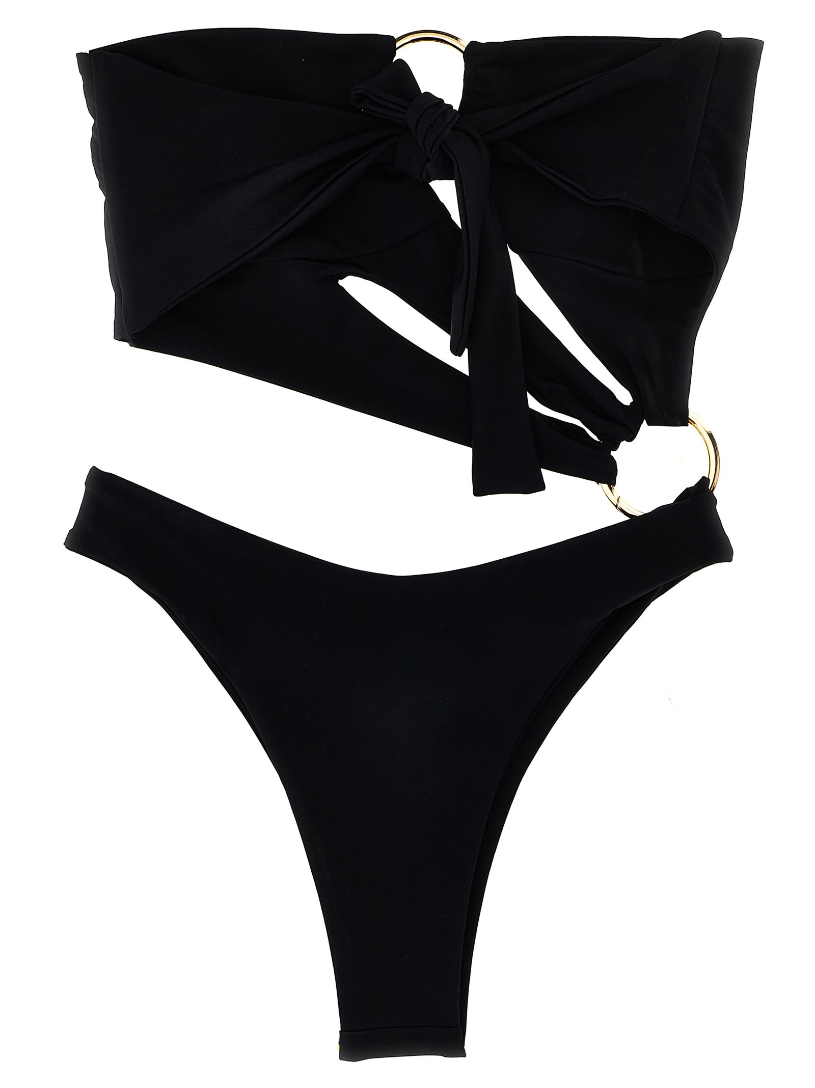 Shop Louisa Ballou Strapless Sex Wax One-piece Swimsuit In Black