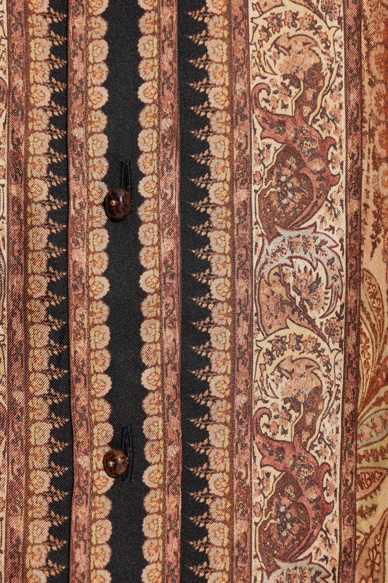 Zimmermann Silk Shirt With Print In Brown