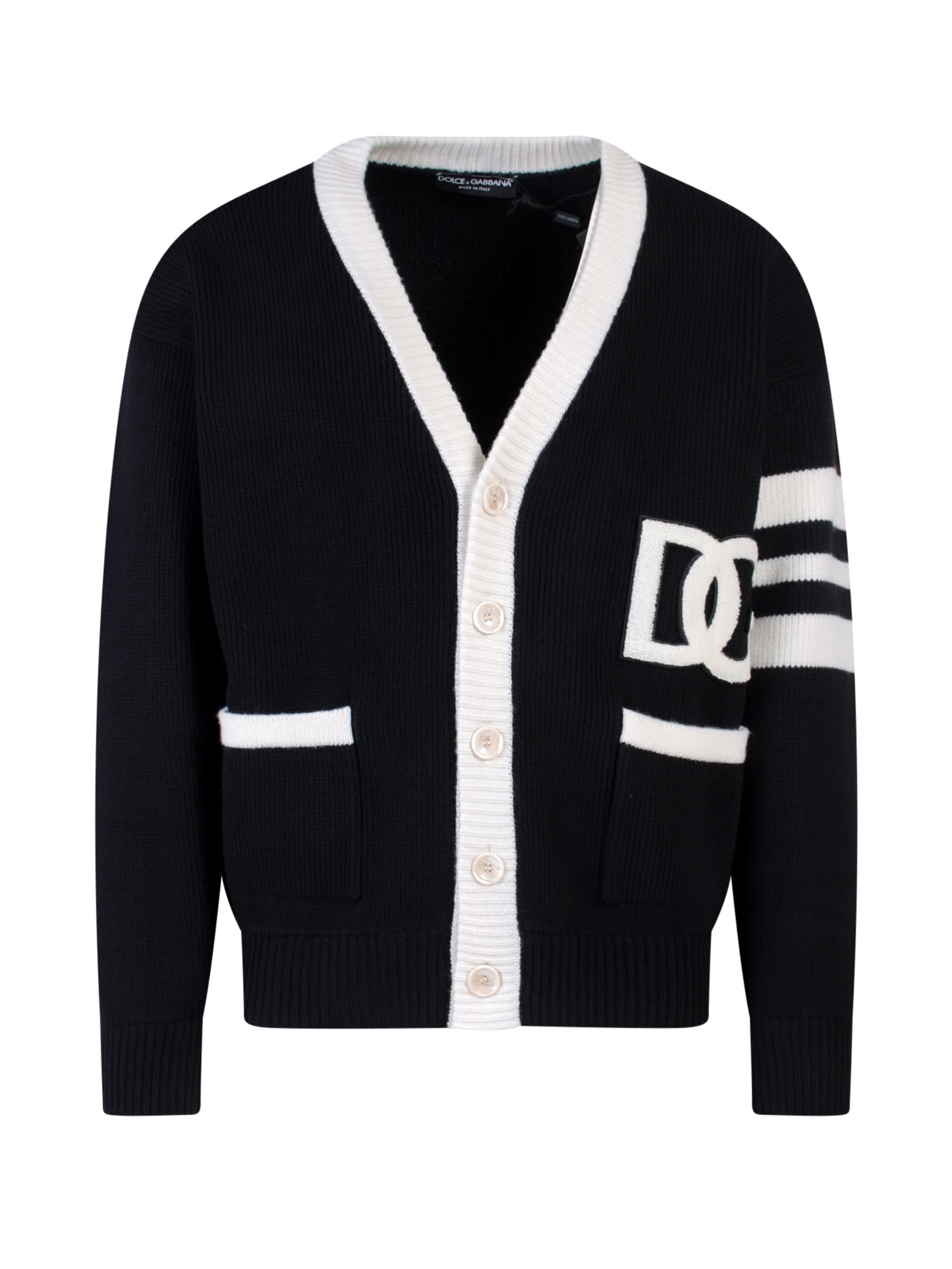 Shop Dolce & Gabbana Cardigan In Nero