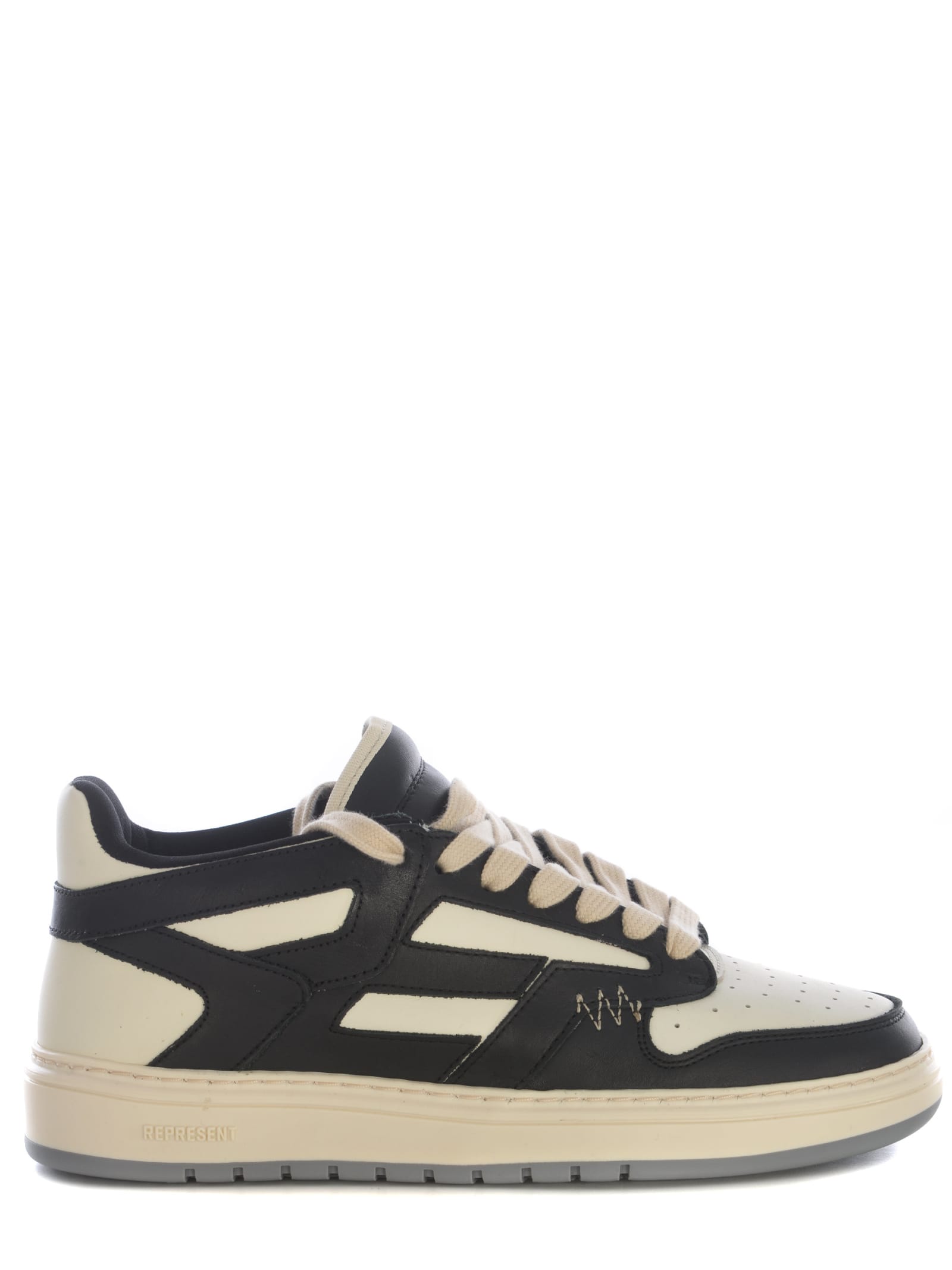 Shop Represent Sneakers  Made Of Leather In Beige