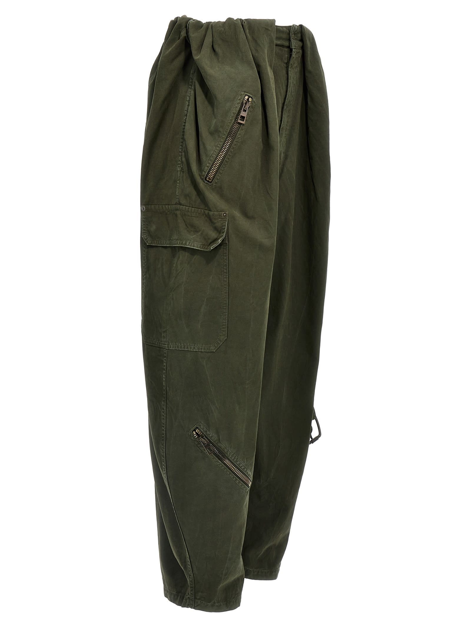 Shop Loewe Balloon Cargo Pants In Green