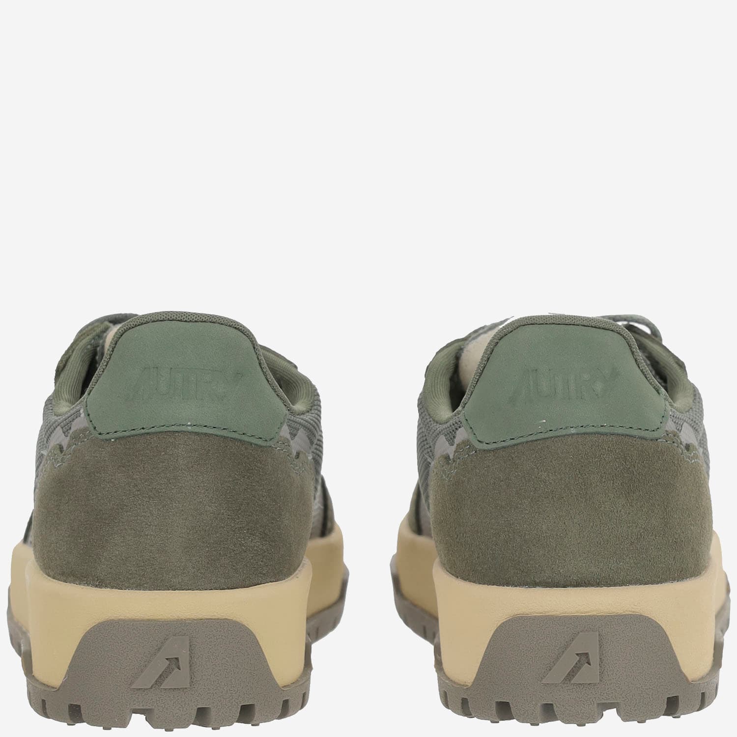 Autry Wildpace Nubuck And Rubber-trimmed Suede And Mesh Sneakers In Green