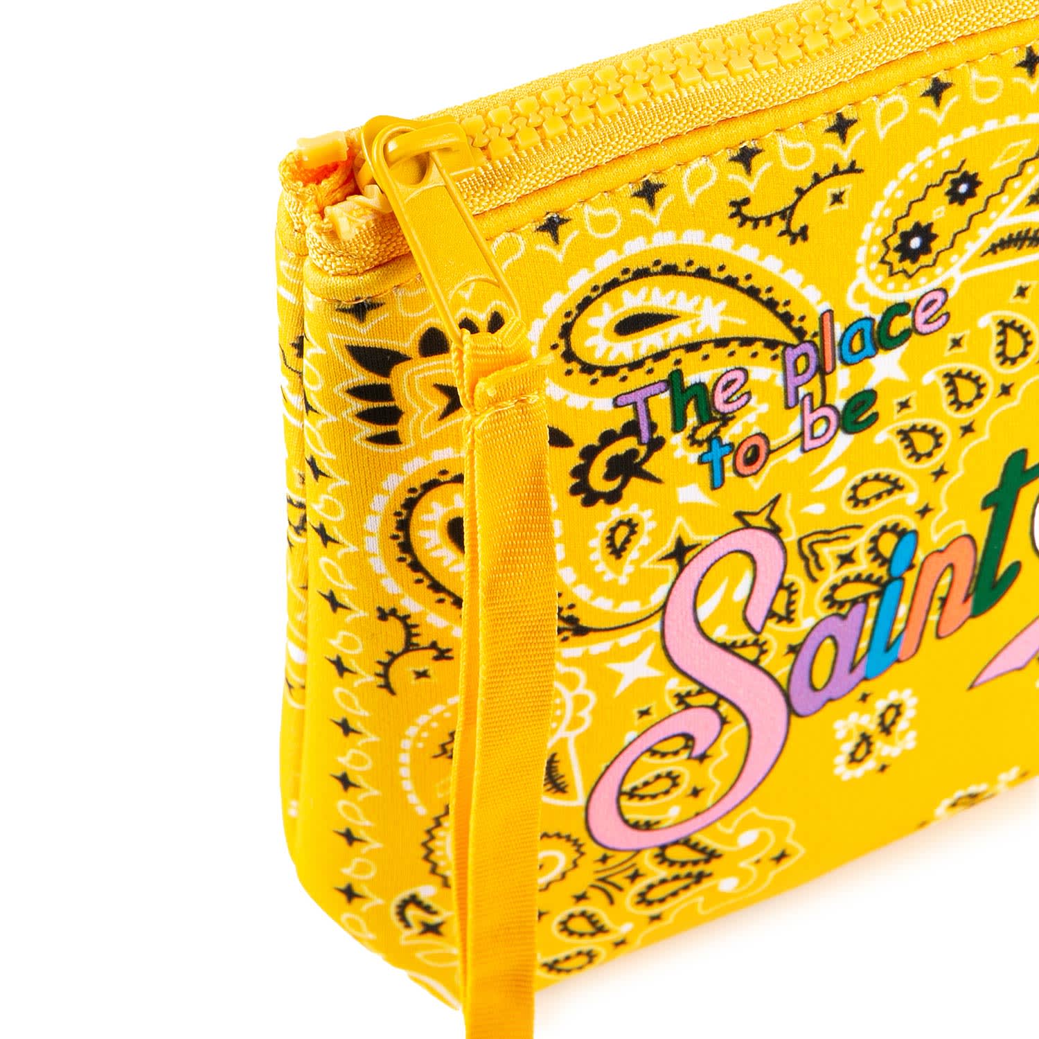 Mc2 Saint Barth Scuba Pochette With Bandanna Print In Yellow